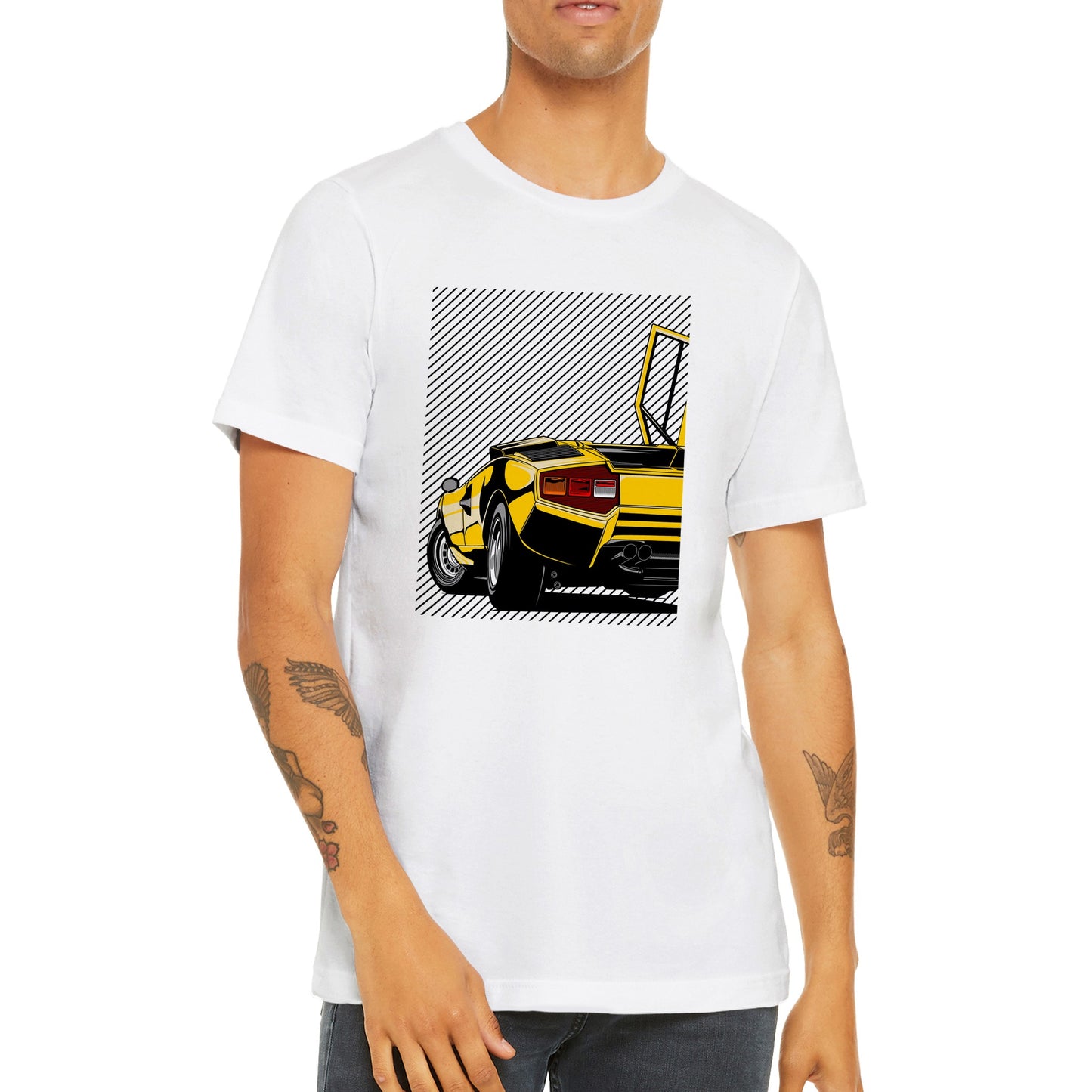 Car T-shirt - Lambo - countach Artwork - Premium Unisex T-shirt