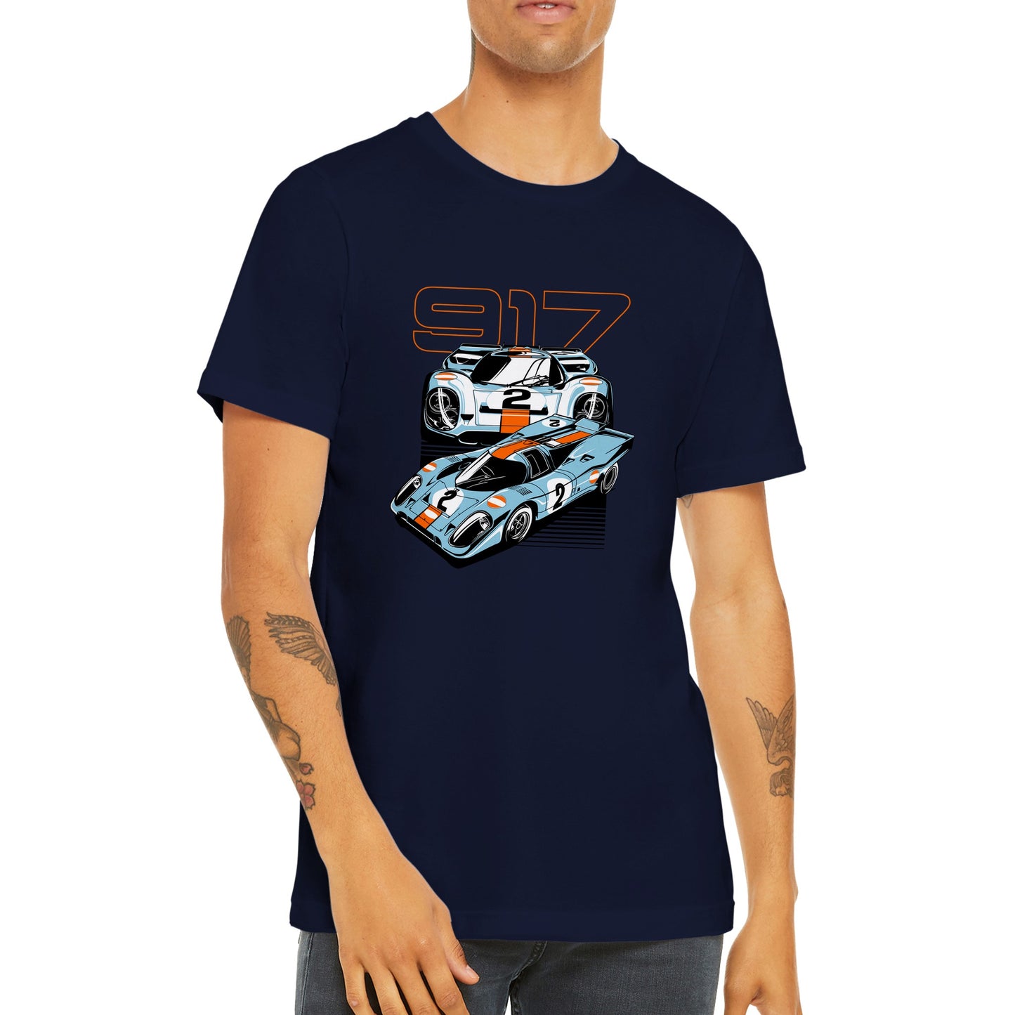Auto-T-Shirt – Das Superauto 917 – Kunstwerk – Premium-Unisex-T-Shirt