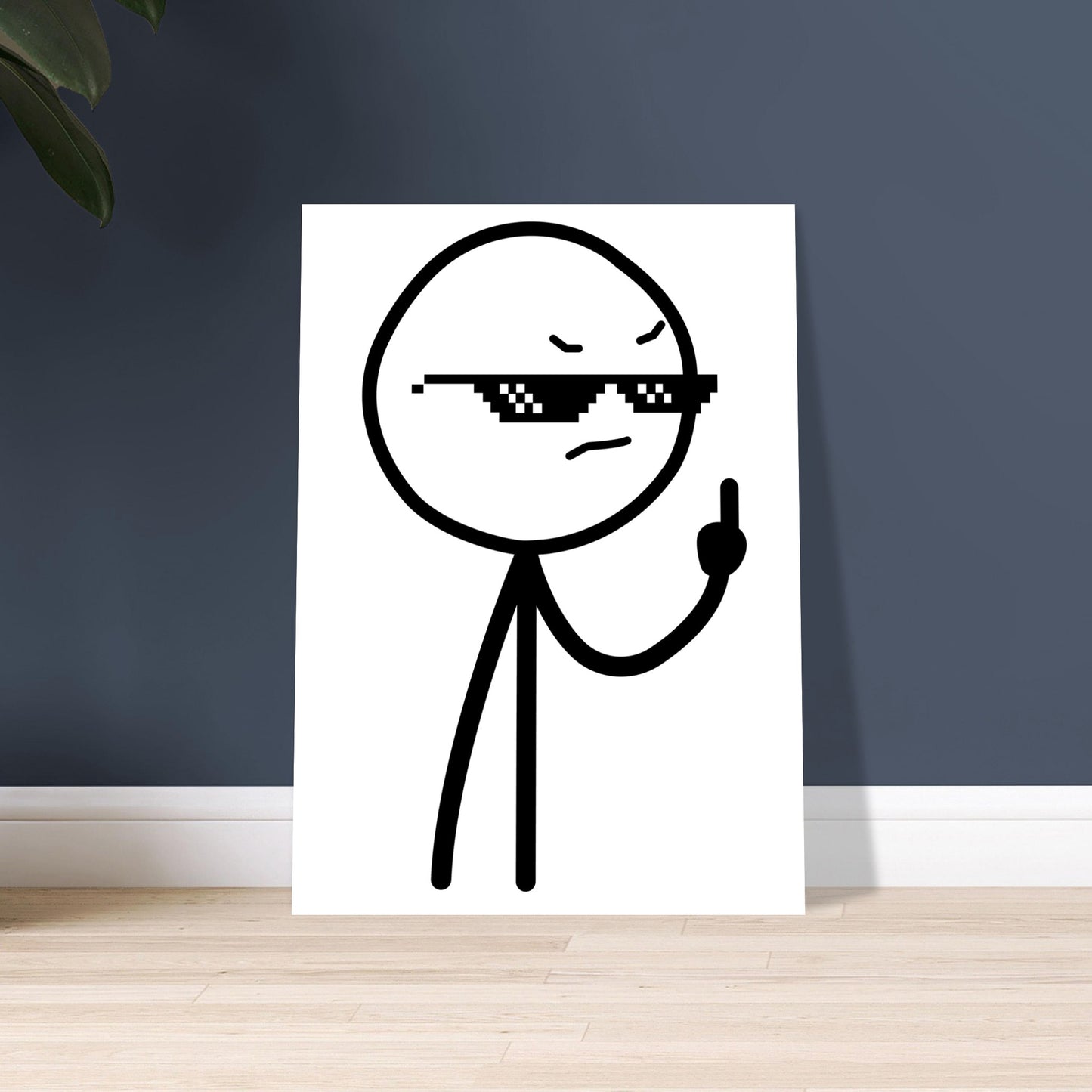 Middlefinger Thug Poster | Lustiger Kunstdruck – Mattes Papier