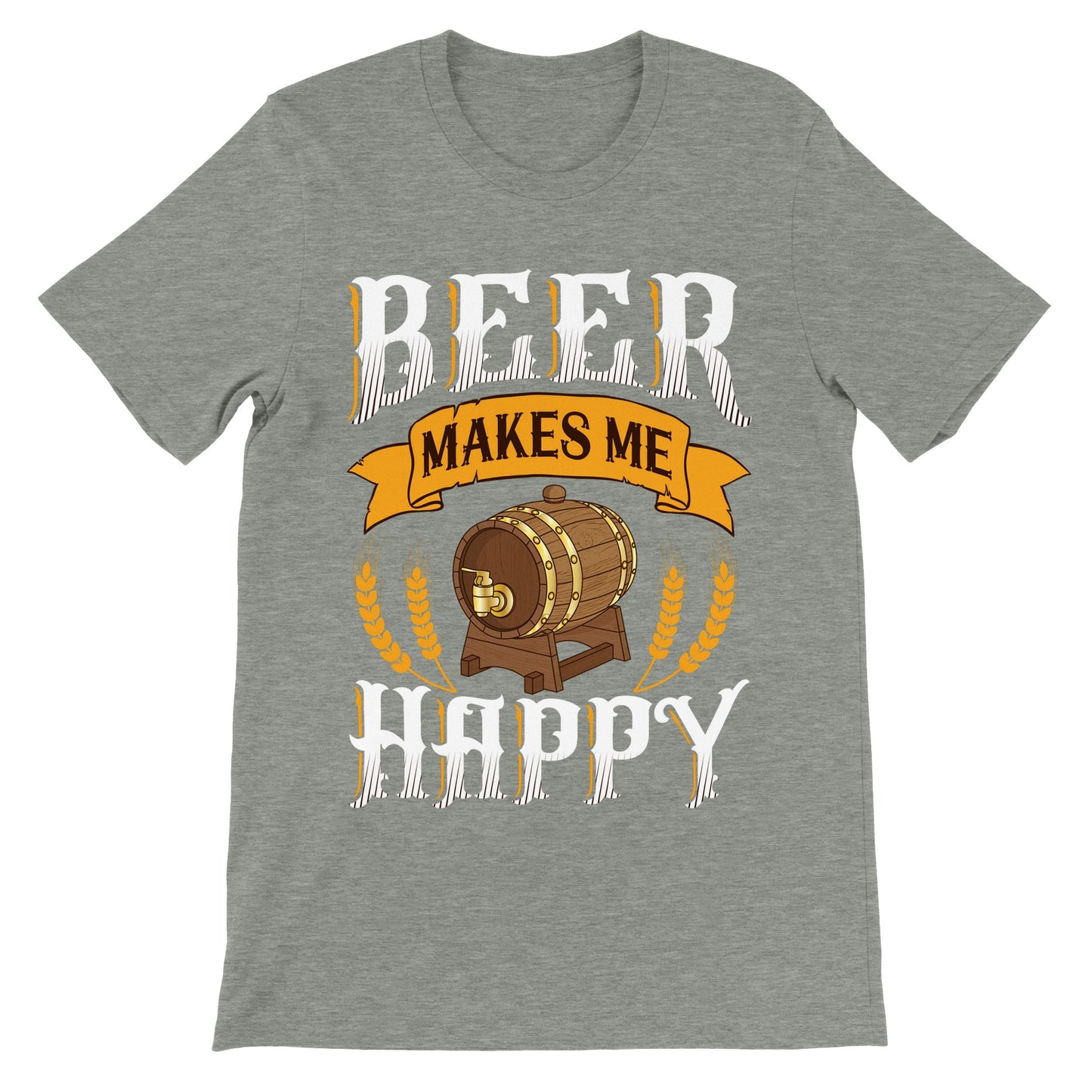 Funny T-shirts - Beer Makes Me Happy - Premium Unisex T-shirt
