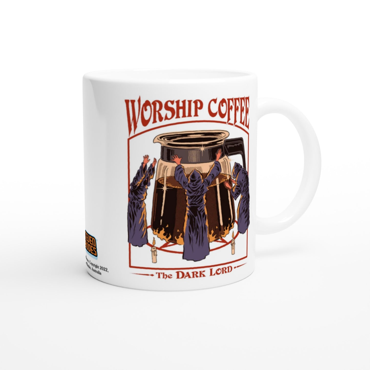 Offizielle Steven Rhodes Tasse – Worship Coffee – 330 ml weiße Tasse