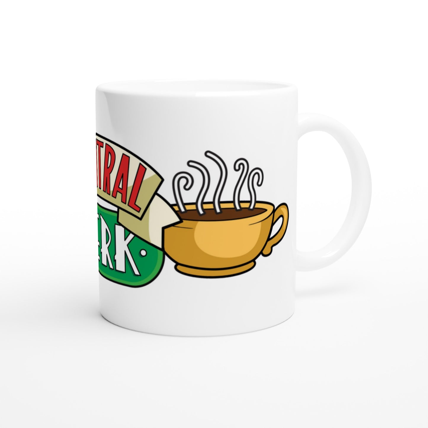 Offizielle Friends-Tasse – Central Perk Logo Surfer – 330 ml weiße Tasse