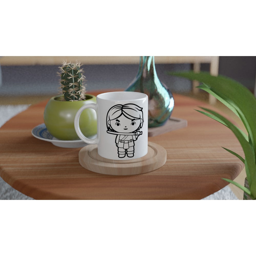 Star Wars Tasse – Anakin Skywalker Artwork (Kinder-Cartoon, weiße Keramik, 330 ml)