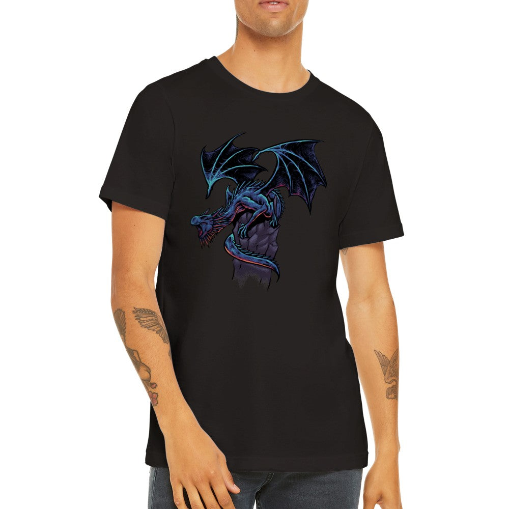 Grafik-T-Shirts - Blue Dragon Artwork - Premium-Unisex-T-Shirt