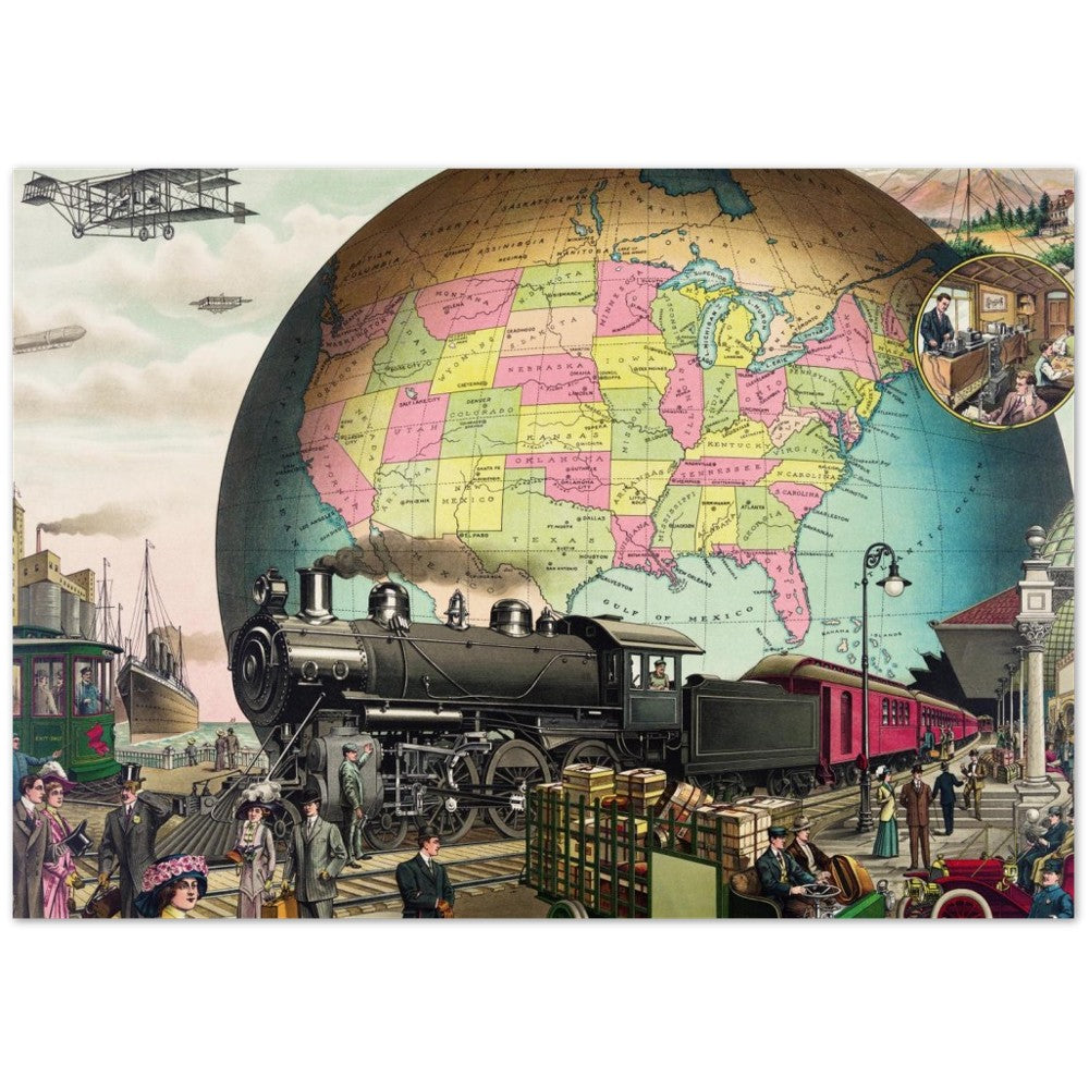 Vintage USA Transport Art – Classic Museum Poster (Premium Matte)