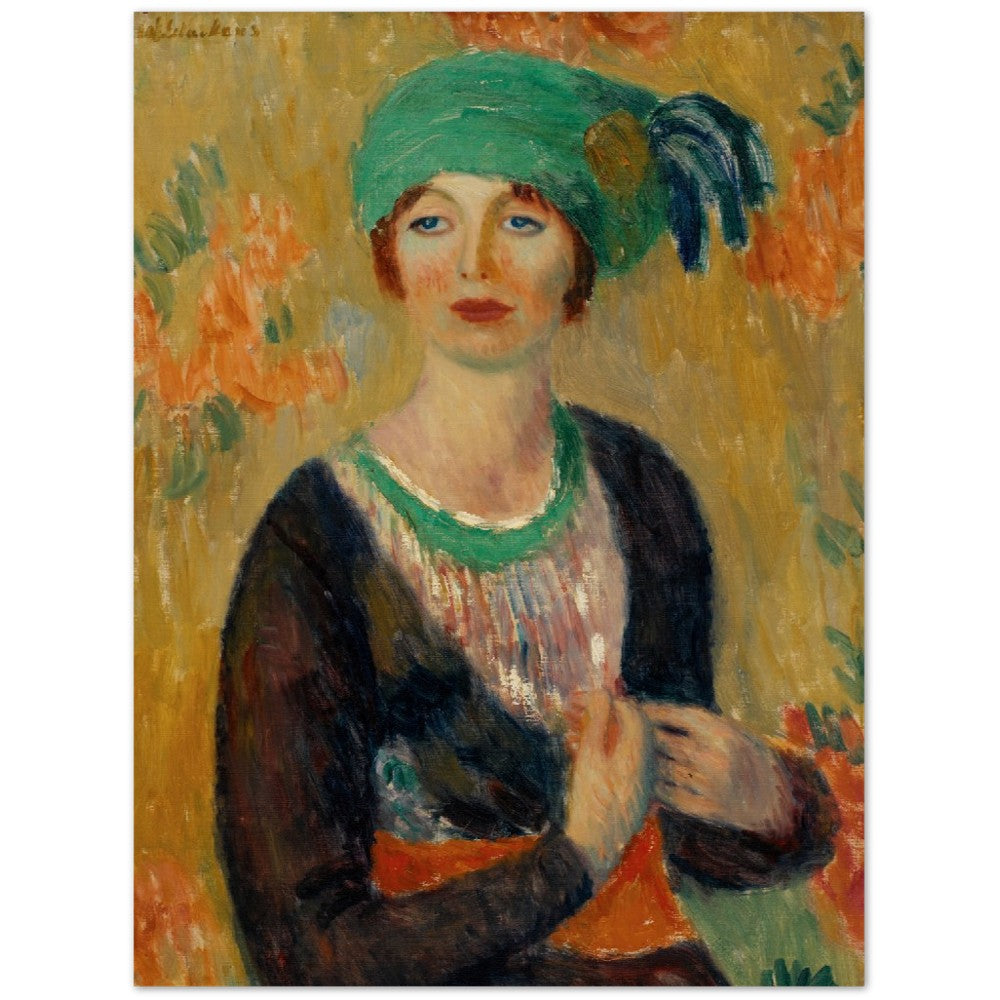 Poster - Girl in Green Turban (1913) William James Glackens - Premium Matte Paper
