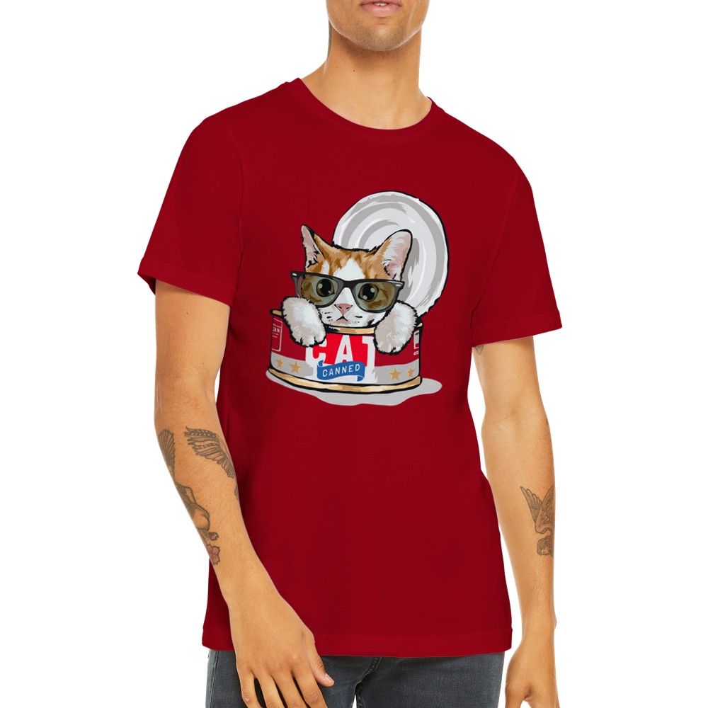 Cat in a Can – Sjov Katte T-shirt (Premium Unisex)