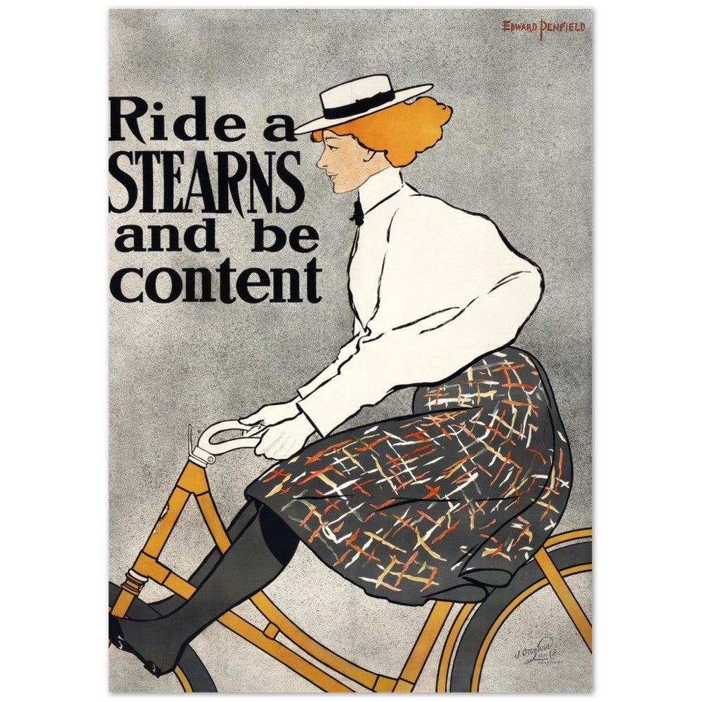 Poster Ride a Stearns and be content (1896) von Edward Penfield