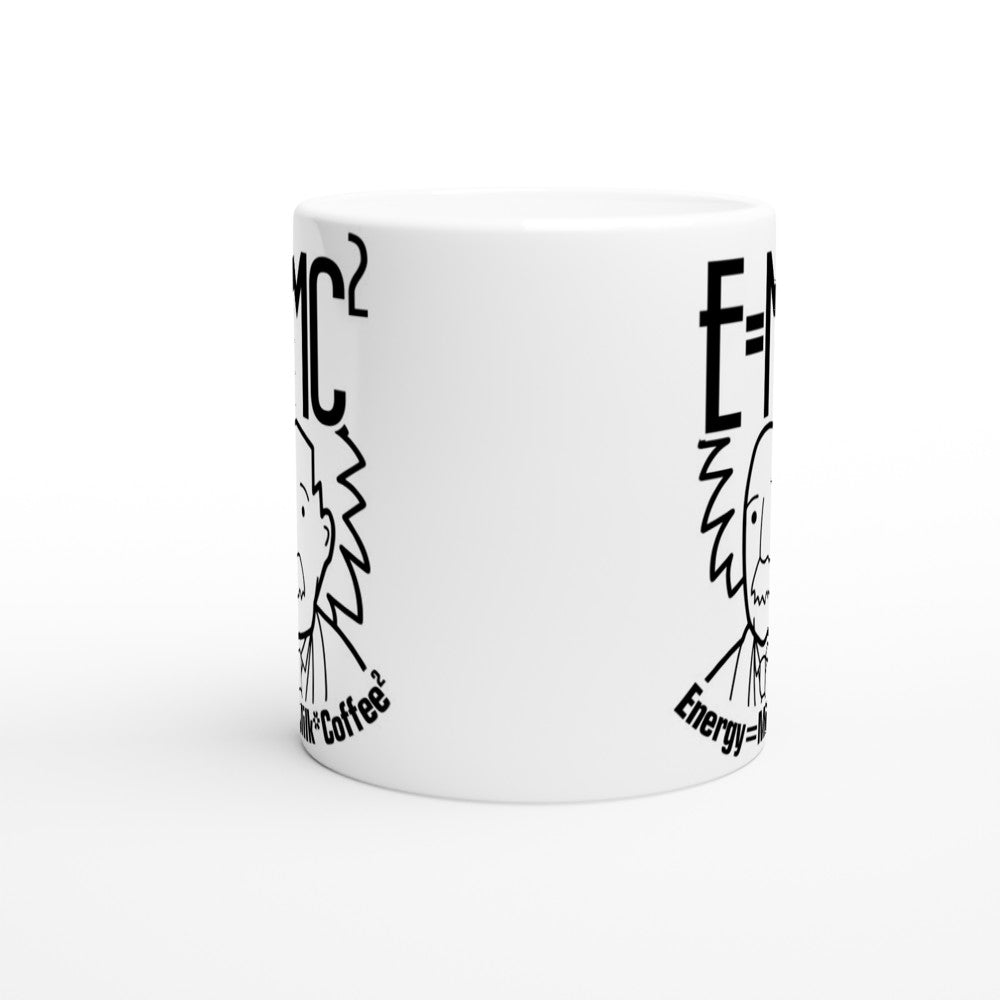 E = MC² – Lustige Tasse (Weiße Keramik 330 ml)