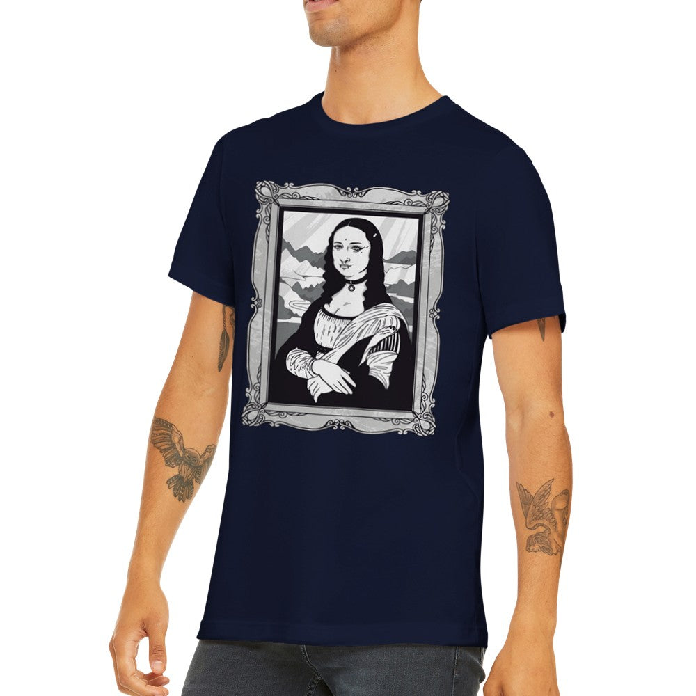 Zitat T-Shirt - Lustige Designs Artwork - Mona Lisa Vamp Premium Unisex T-Shirt