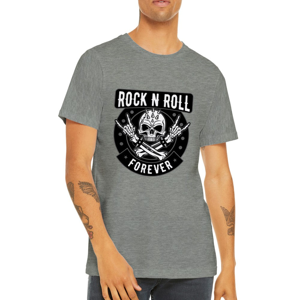 Rock 'n' Roll Forever – Vintage Musik Kunst T-shirt (Premium Unisex)