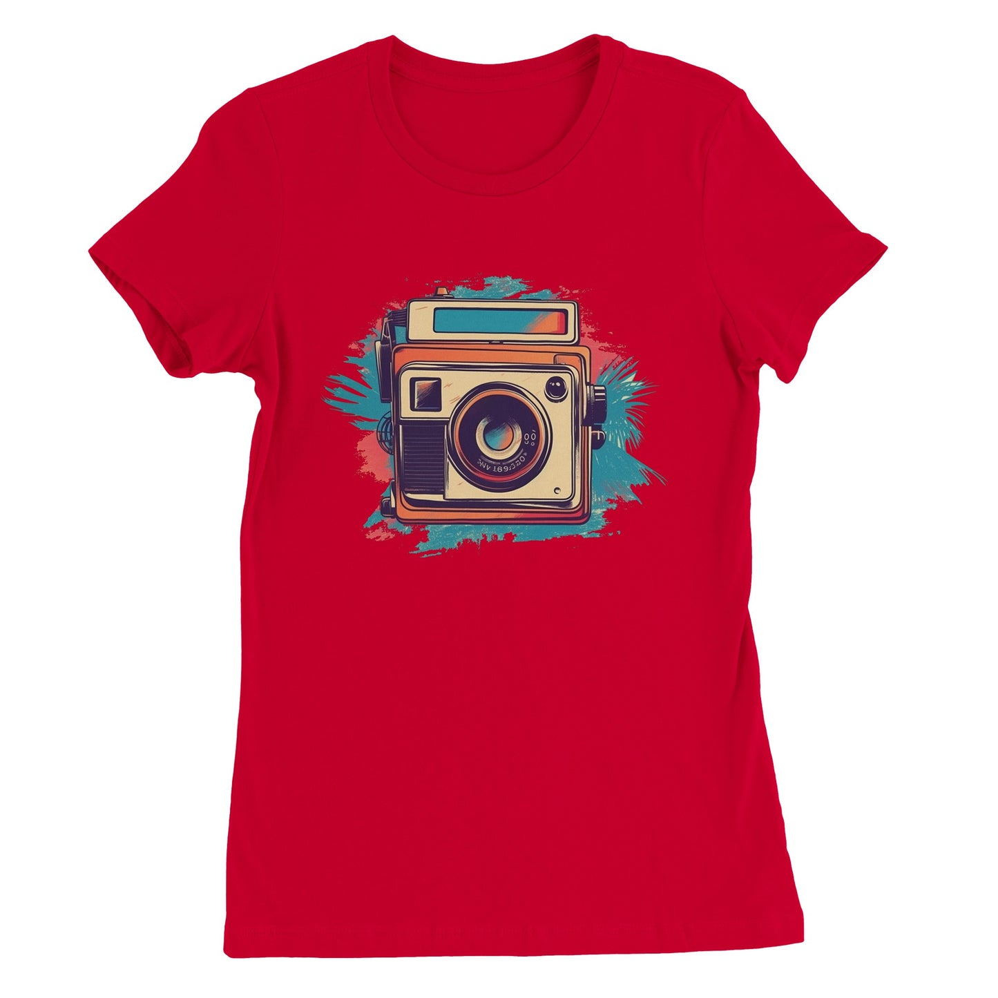 Artwork T-shirt - Polaroid Camera Vintage Artwork Number 1 - Premium Kvinde T-shirt