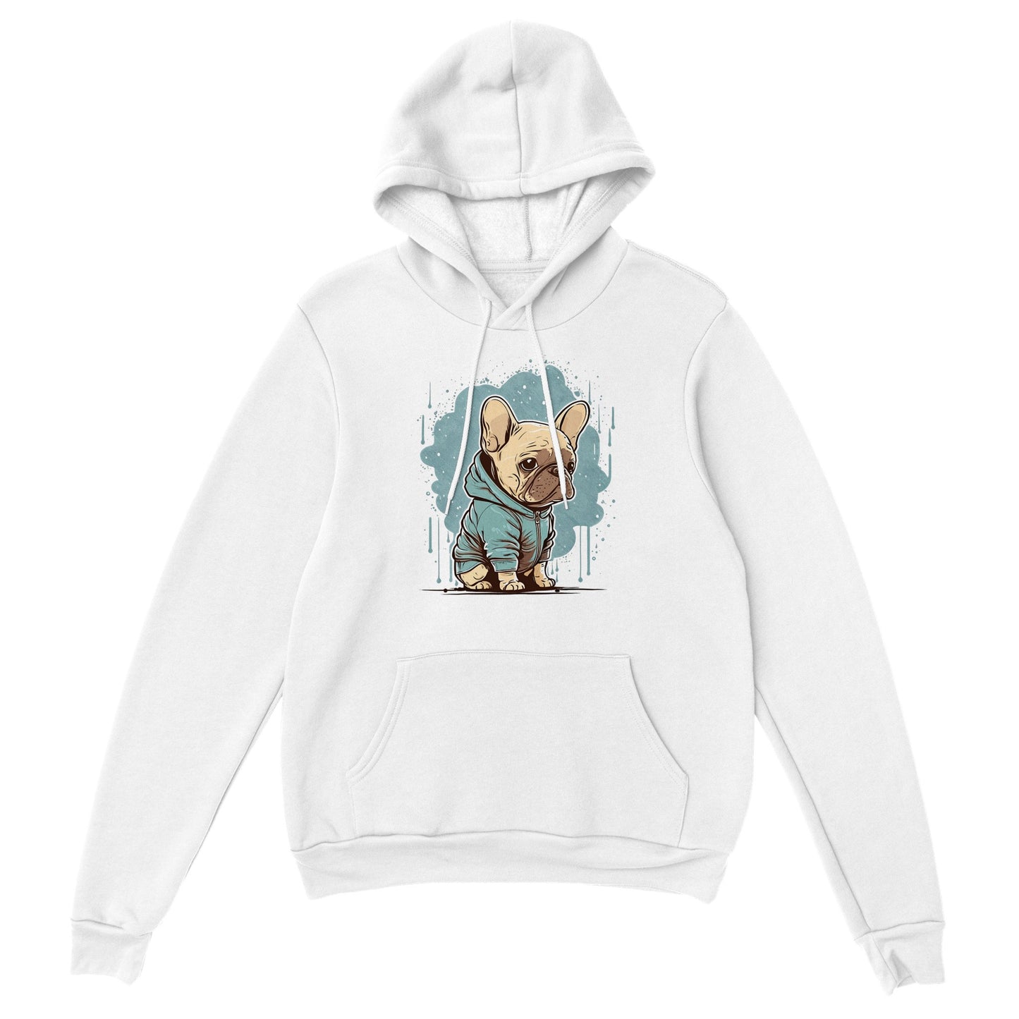 Hoodie - Light French Bulldog Light Hoodie Artwork - Premium Unisex Pullover Hoodie