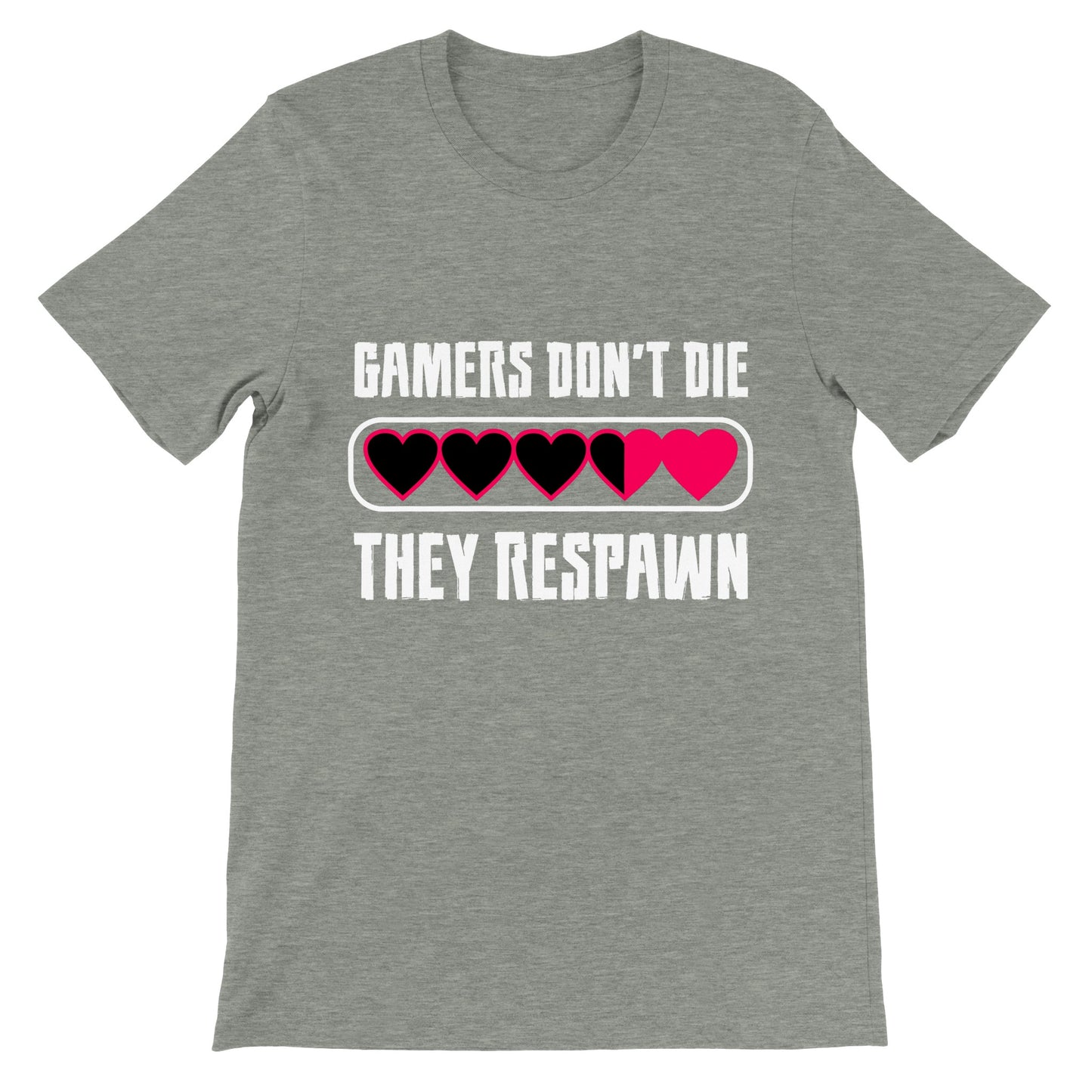 Gaming-T-Shirts – Gamers Dont Die They Respawn – Premium-Unisex-T-Shirt 