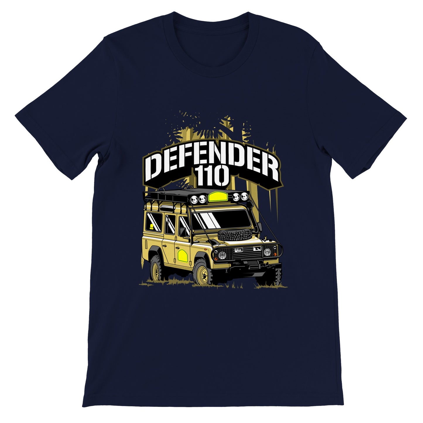 Car T-shirt - The Defender 110 - Artwork - Premium Unisex T-shirt 