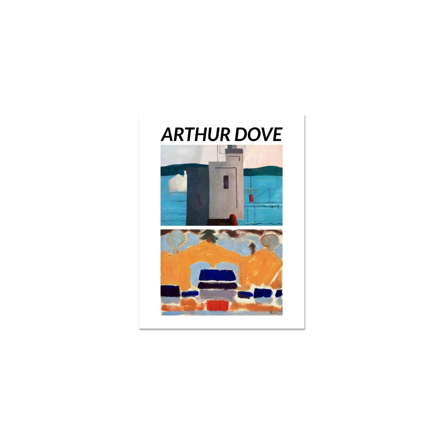 Poster – Häuser und Lloyds Harbour – Arthur Dove – Vintage-Modernismus-Posterdruck