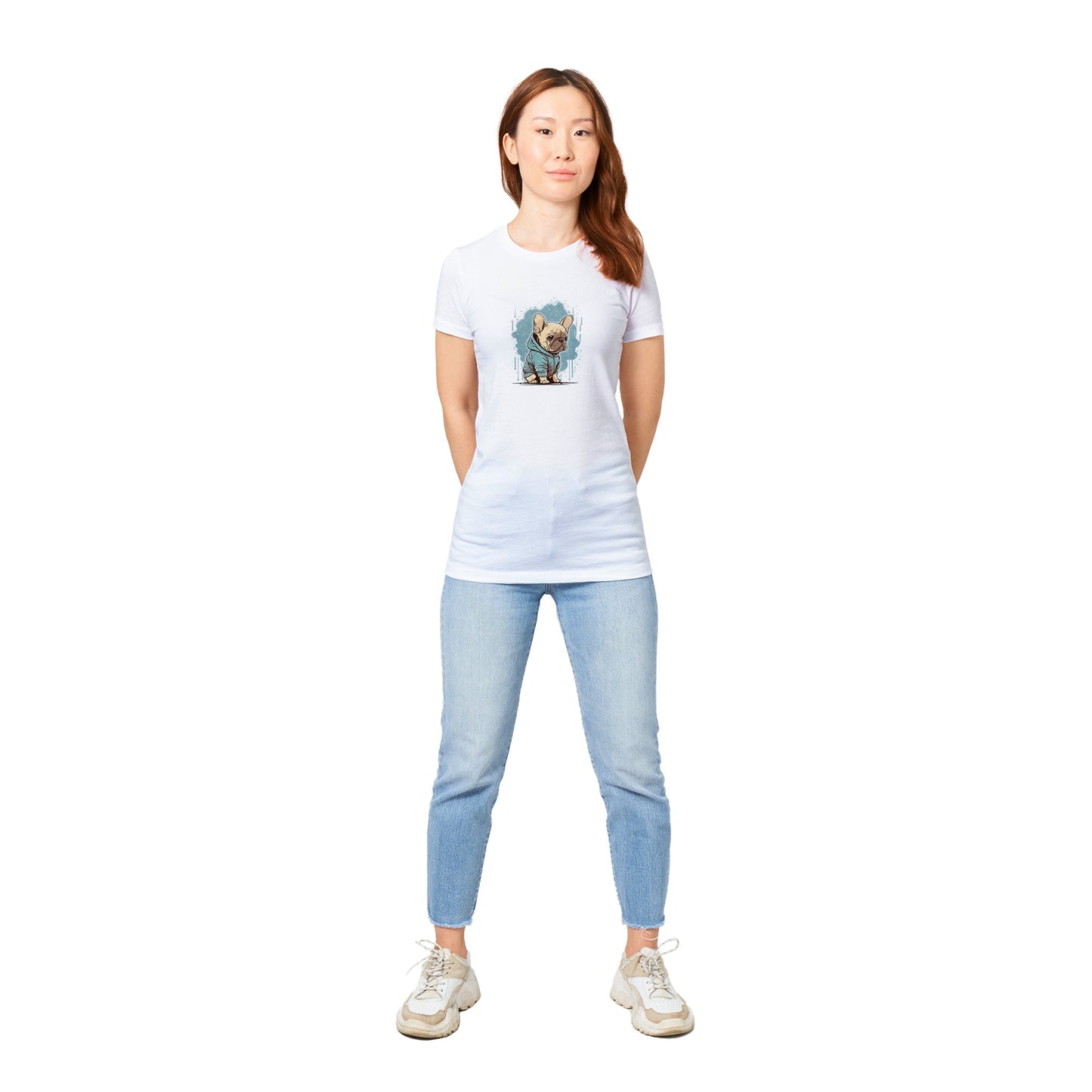 Damen-T-Shirt – Light French Bulldog Light Hoodie Artwork – Premium-Damen-T-Shirt 