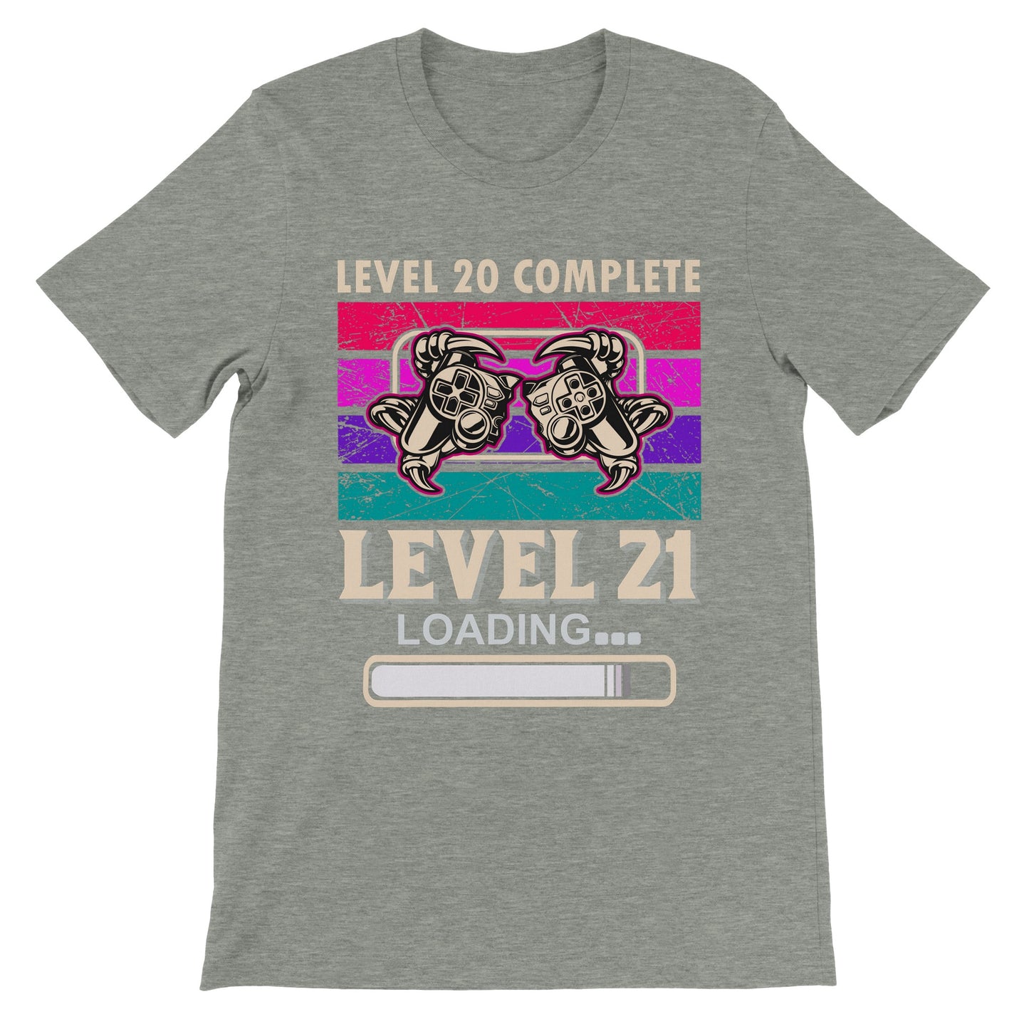 Gaming T-shirts - Level 20 Complete Level 21 Loading - Premium Unisex T-shirt 