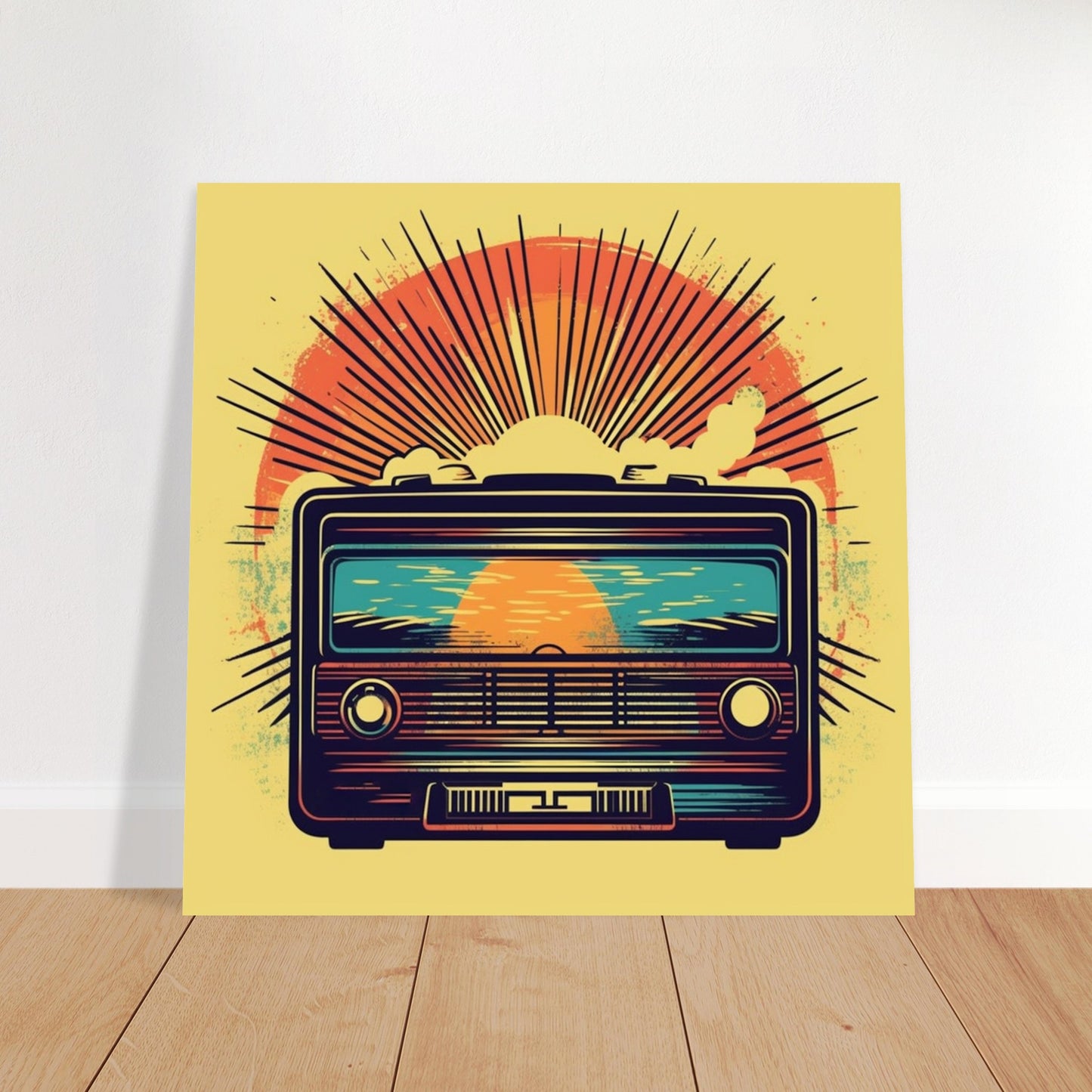 Plakat - Vintage Radio Artwork Number 1 - Premium Mat Plakat Papir