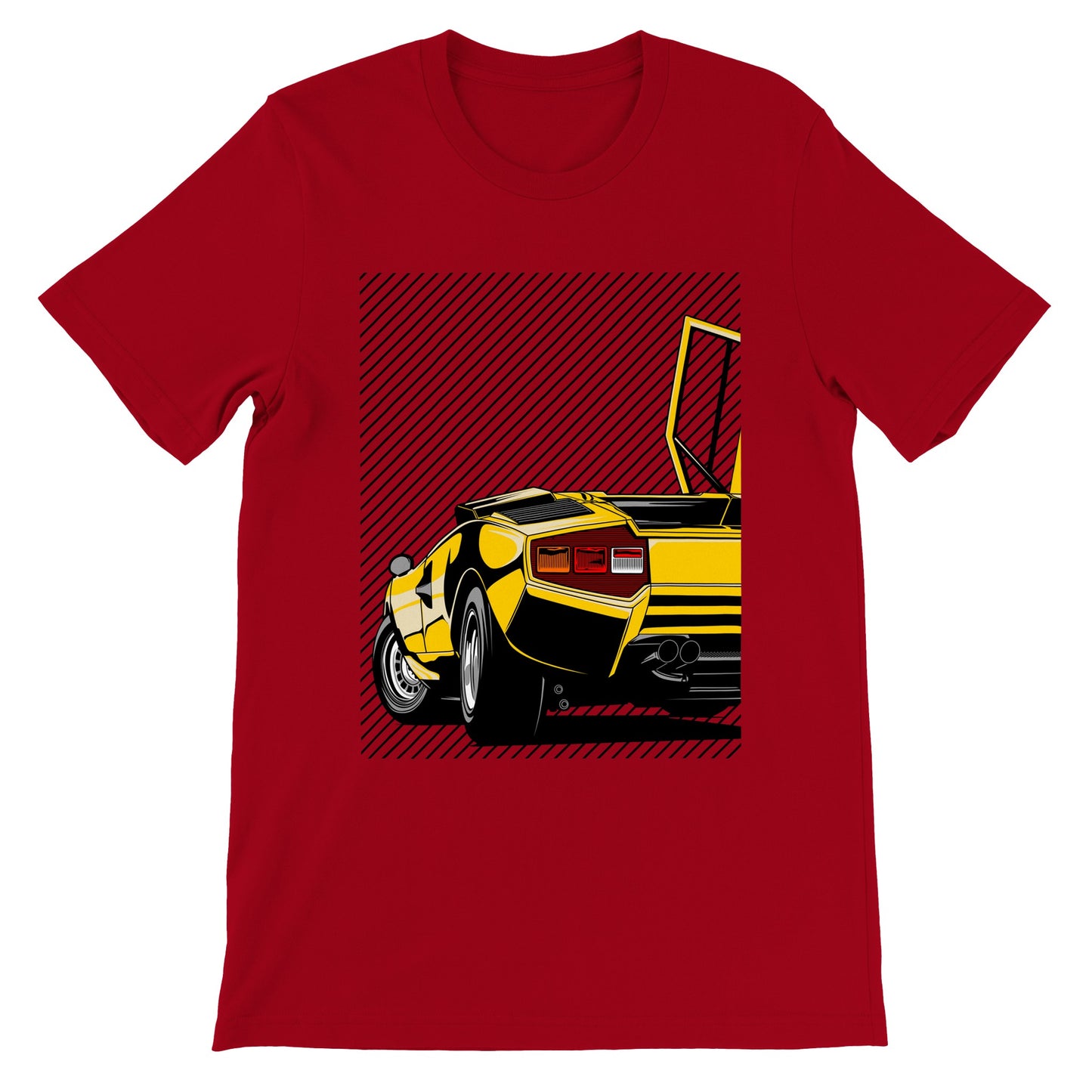 Car T-shirt - Lambo - countach Artwork - Premium Unisex T-shirt 