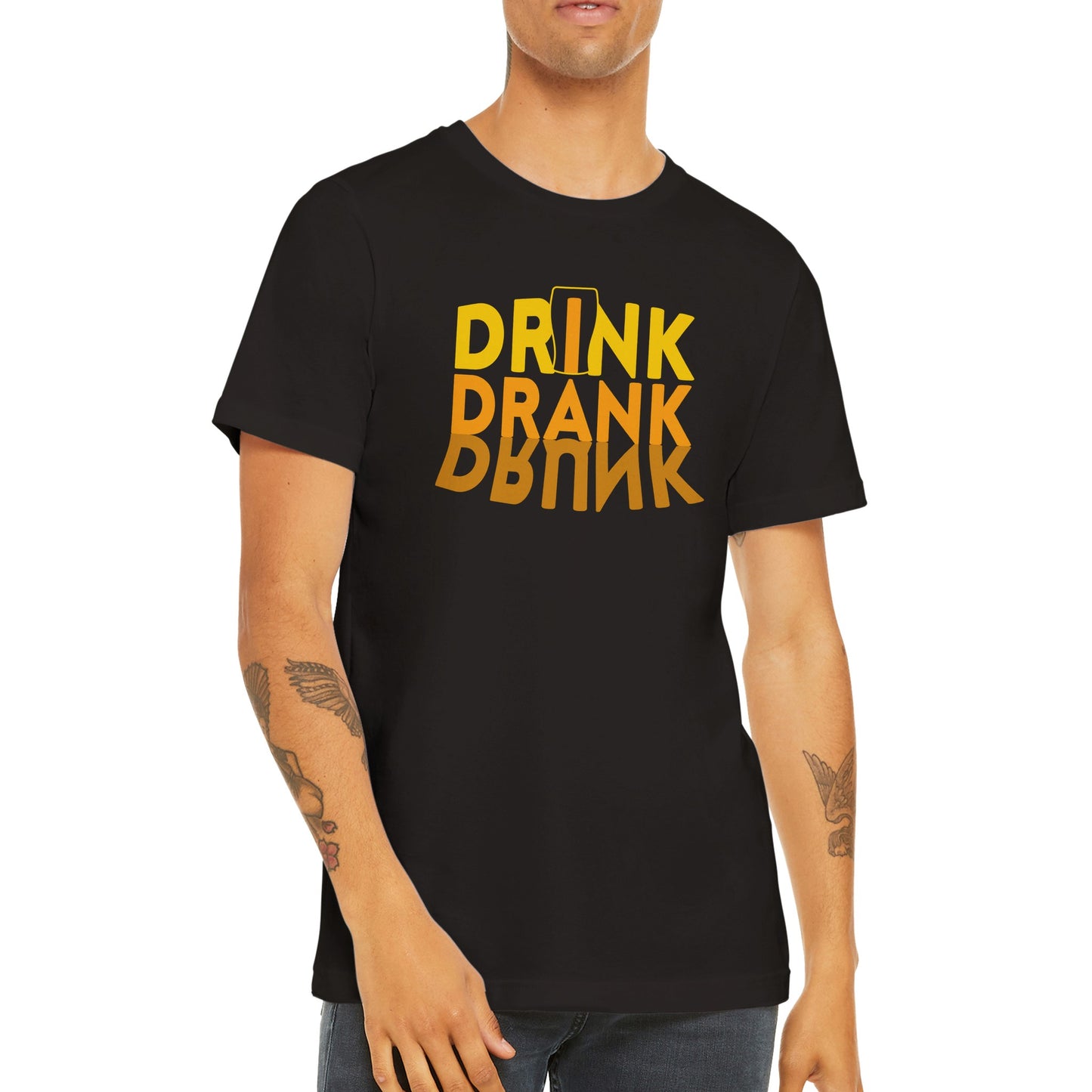 Sjove T-shirts - Drink Drank Drunk - Premium Unisex T-shirt