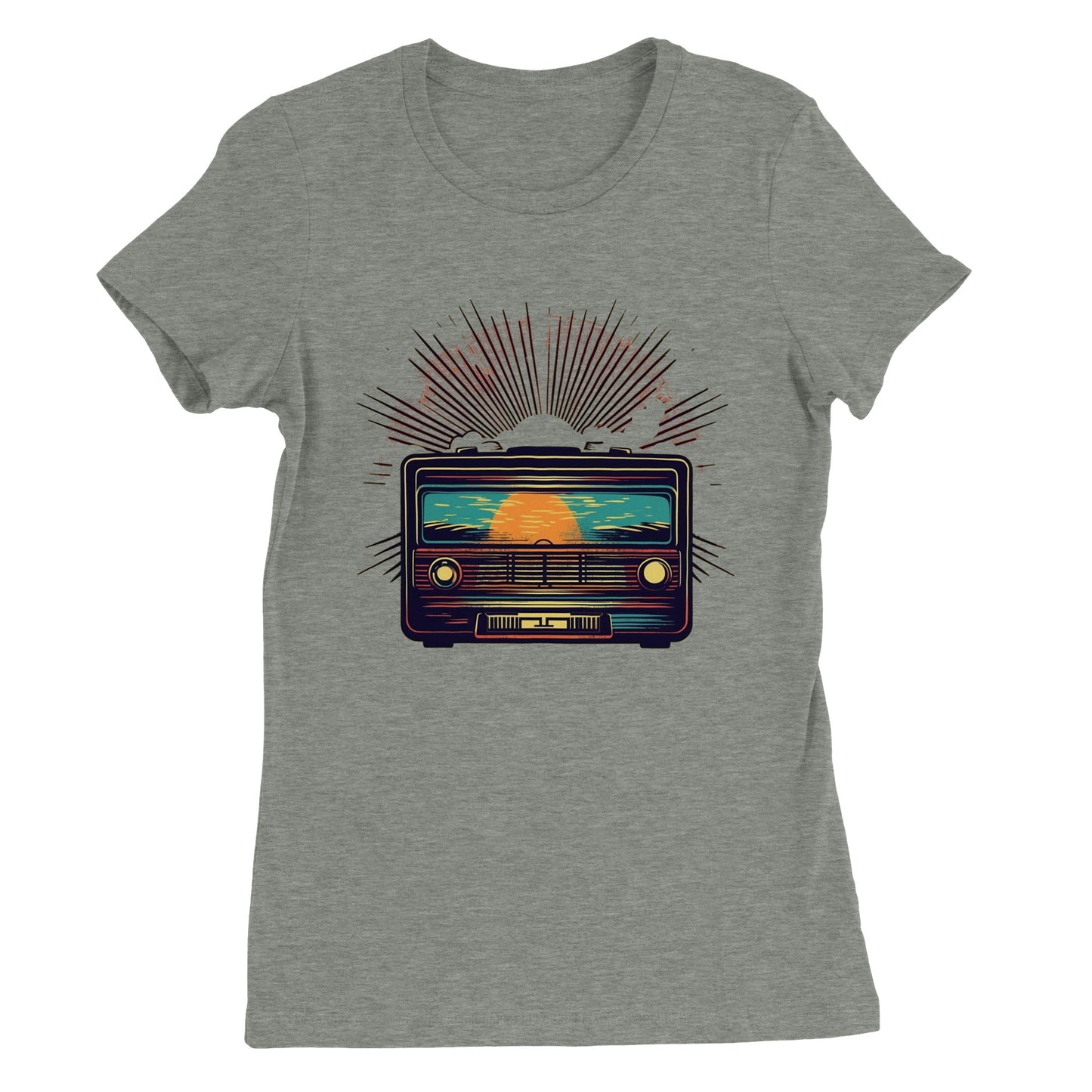 Artwork T-shirt - Vintage Radio Artwork - Premium Kvinde T-shirt