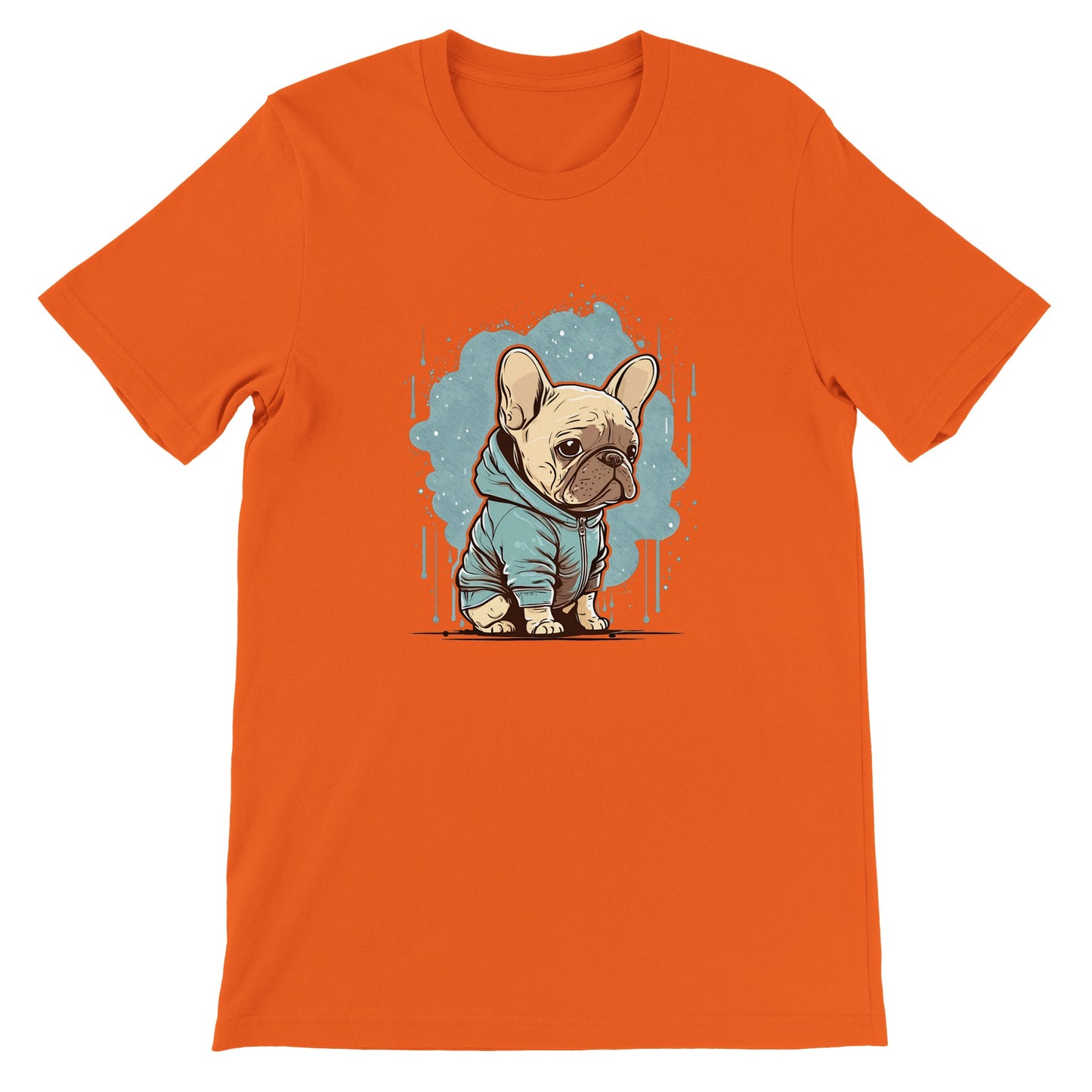 Hunde-T-Shirt – leichte französische Bulldogge, leichtes T-Shirt-Kunstwerk – Premium-Unisex-T-Shirt