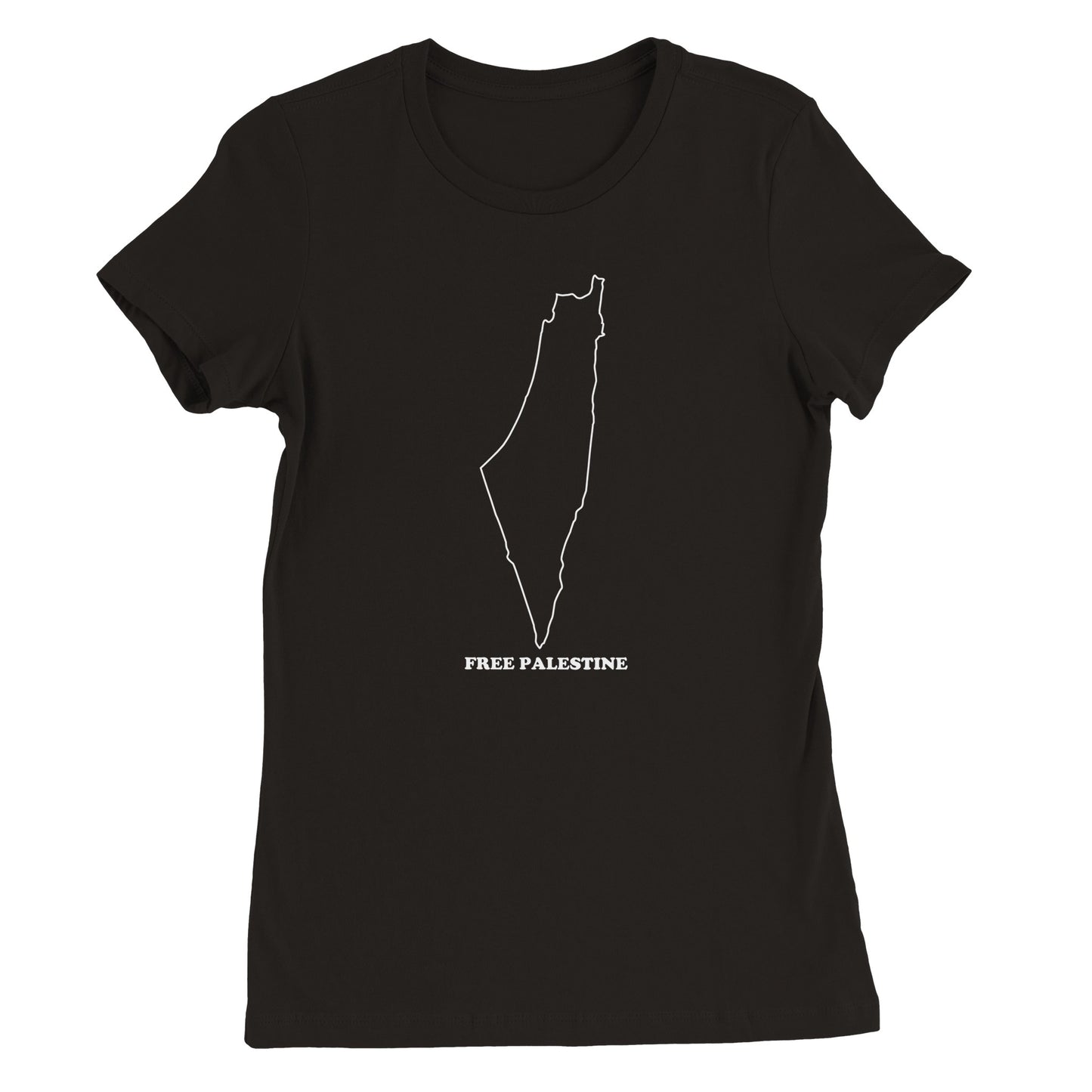 Free Palestine - Outline - Premium Women's T-shirt