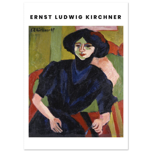 Poster - Ernst Ludwig Kirchner - Vintage Frauenporträt