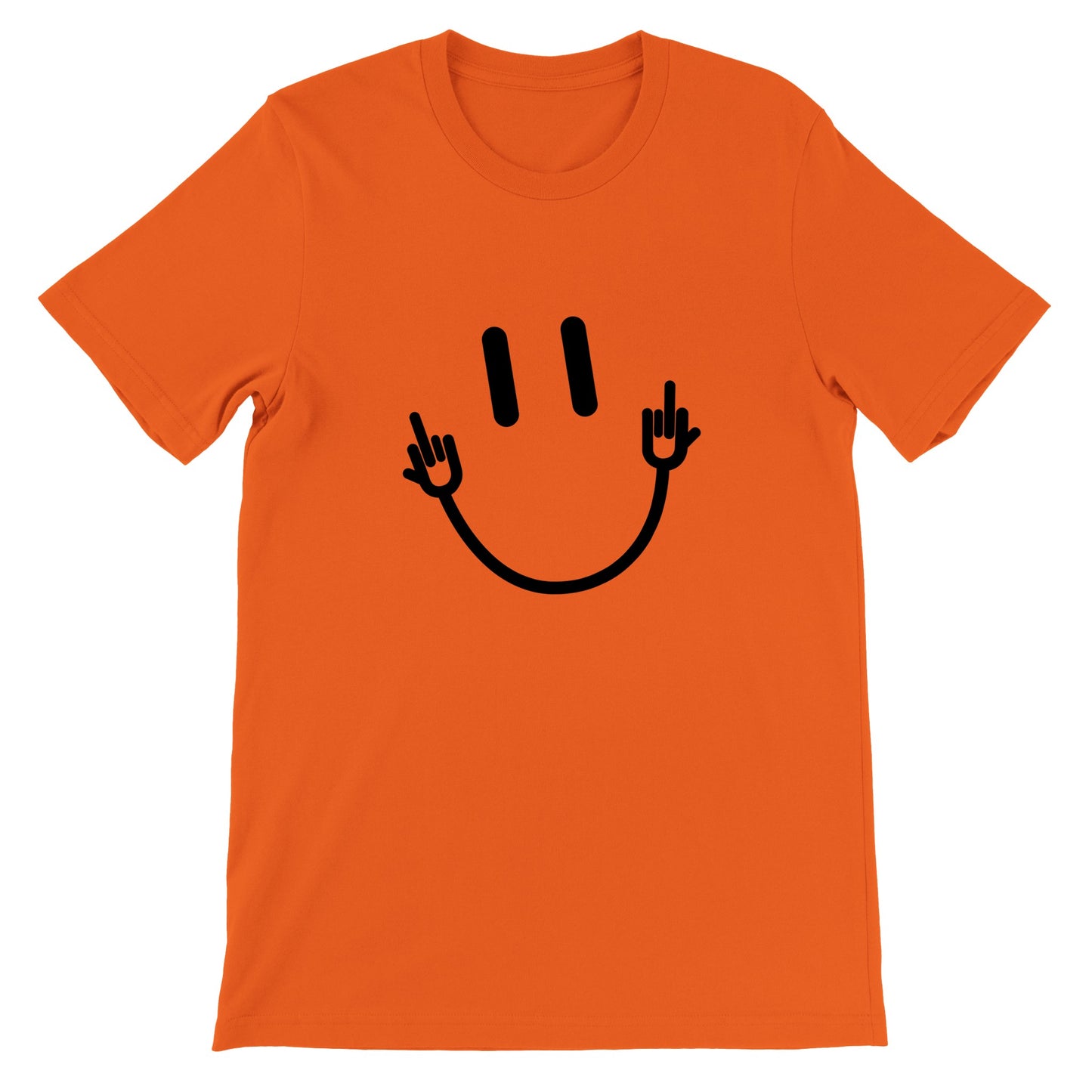 Lustige T-Shirts – Happy Middlefinger Smiley Artwork – Premium Unisex T-Shirt 