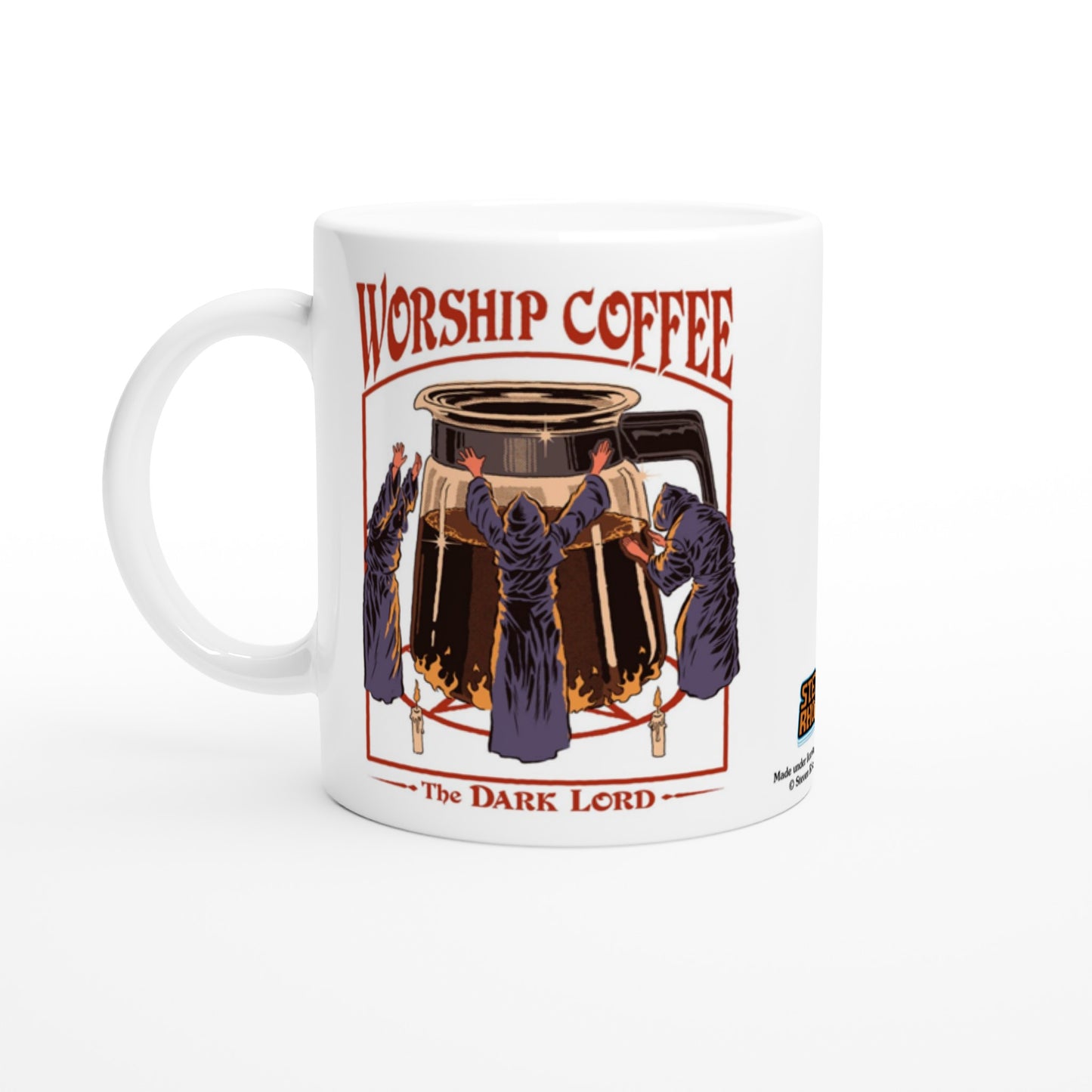 Offizielle Steven Rhodes Tasse – Worship Coffee – 330 ml weiße Tasse