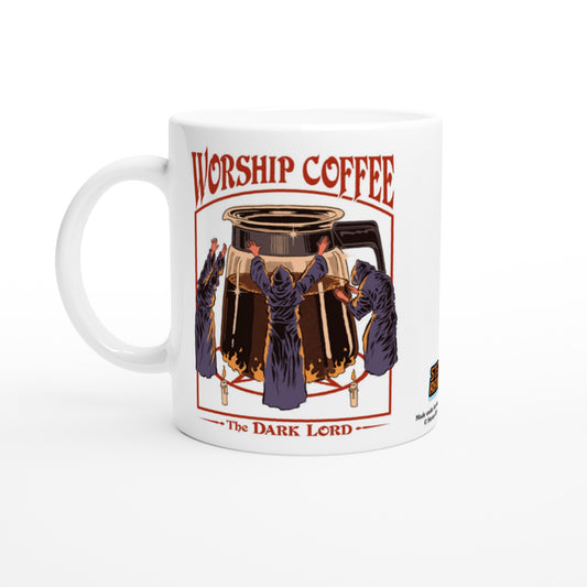 Offizielle Steven Rhodes Tasse – Worship Coffee – 330 ml weiße Tasse