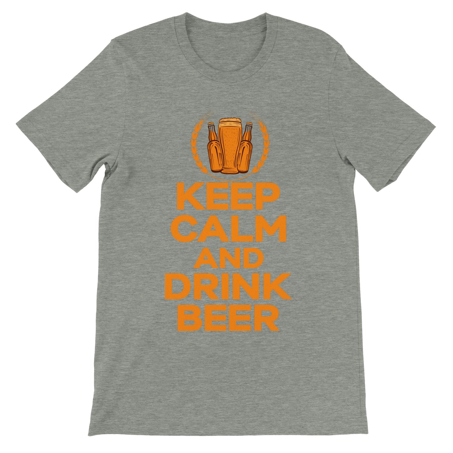 Sjove T-shirts - Keep Calm And Drink Beer - Premium Unisex T-shirt