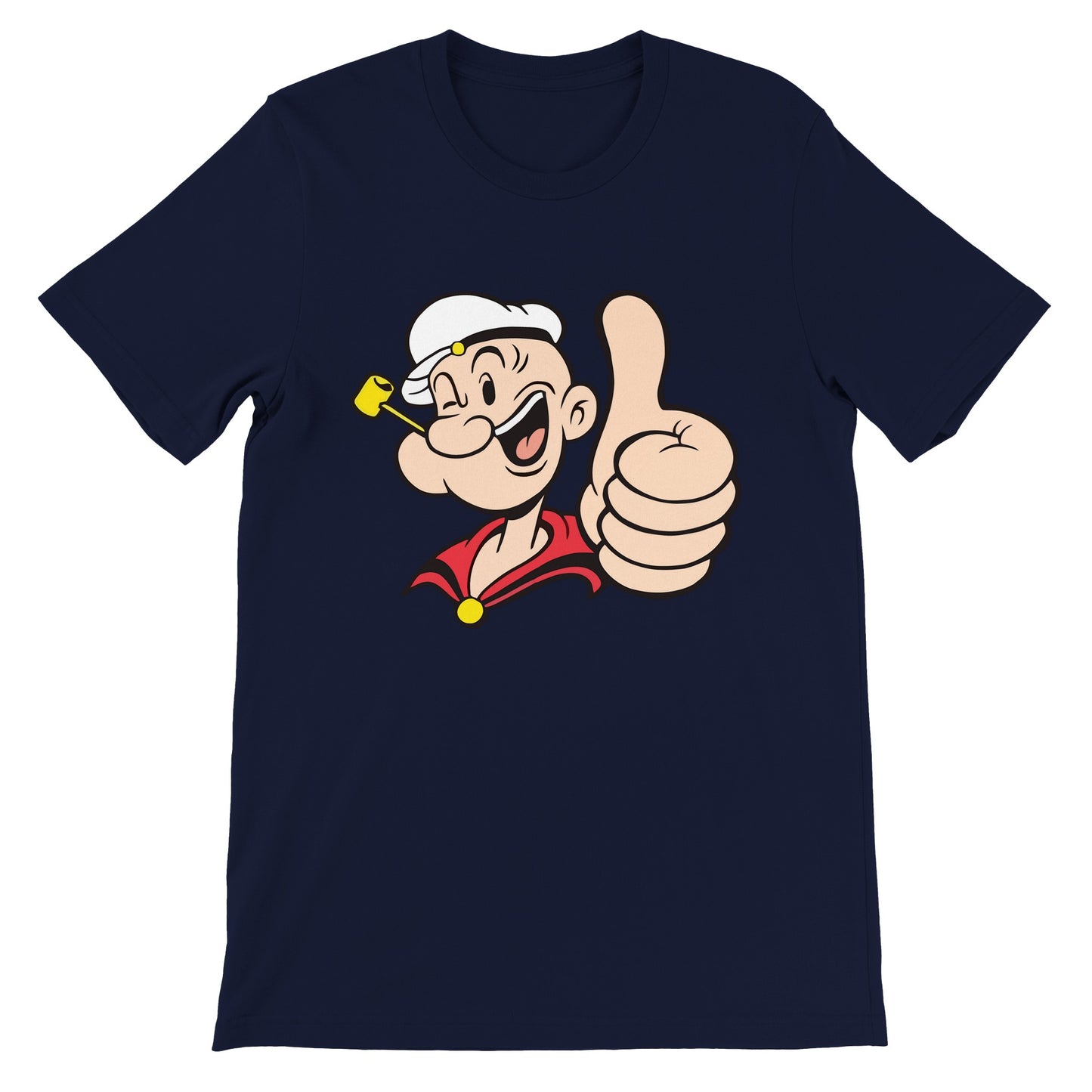 Popeye T-Shirt - Popeye Thumbs Up Artwork - Premium Unisex T-Shirt 