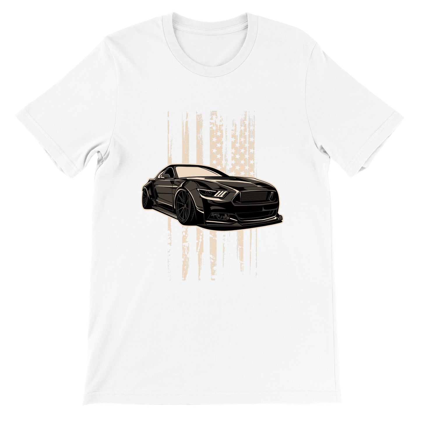 Auto-T-Shirt – Der legendäre Mustang – Kunstwerk – Premium-Unisex-T-Shirt 