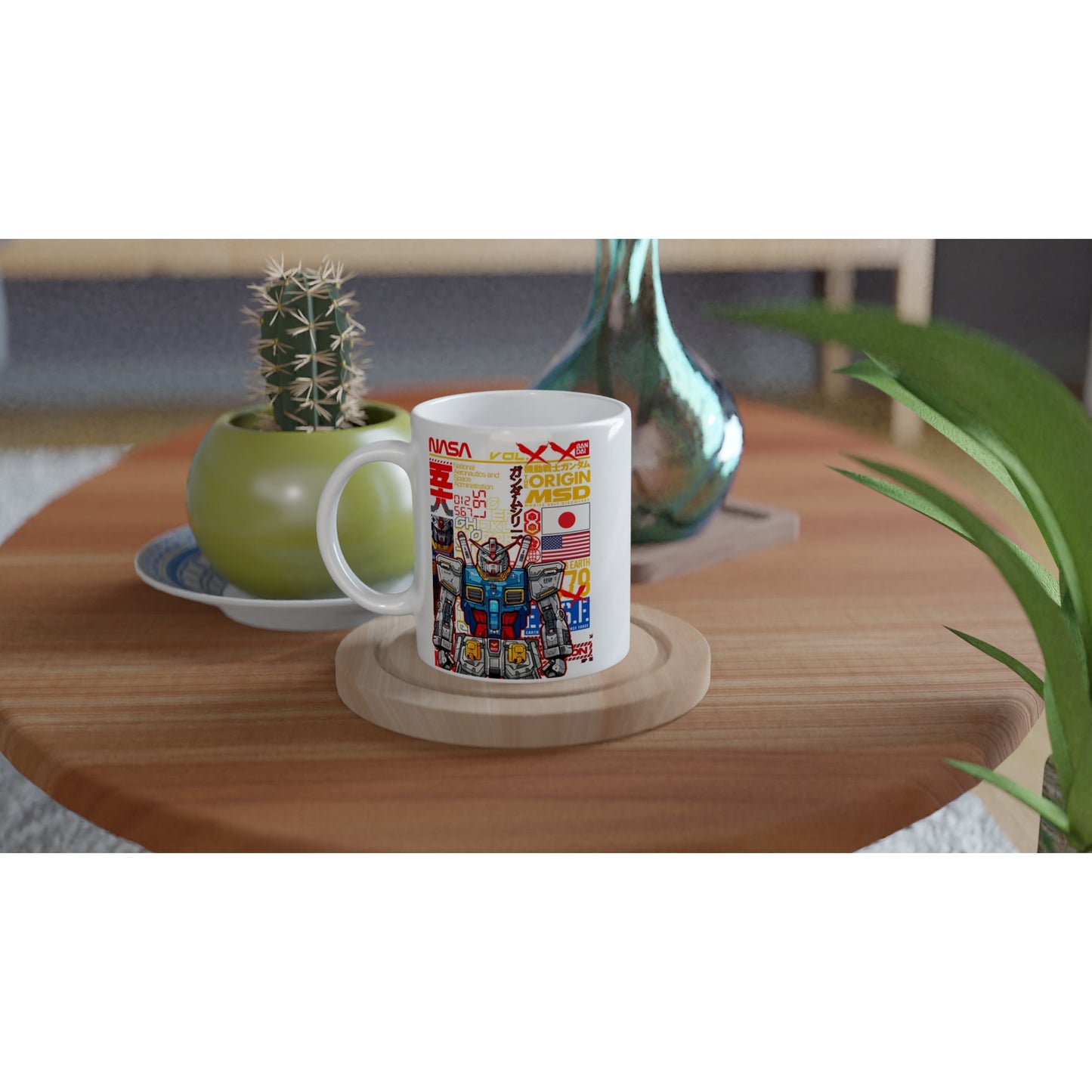 Kaffeetasse – Gundam Artwork Vol 1 – weiße Keramiktasse, 330 ml 