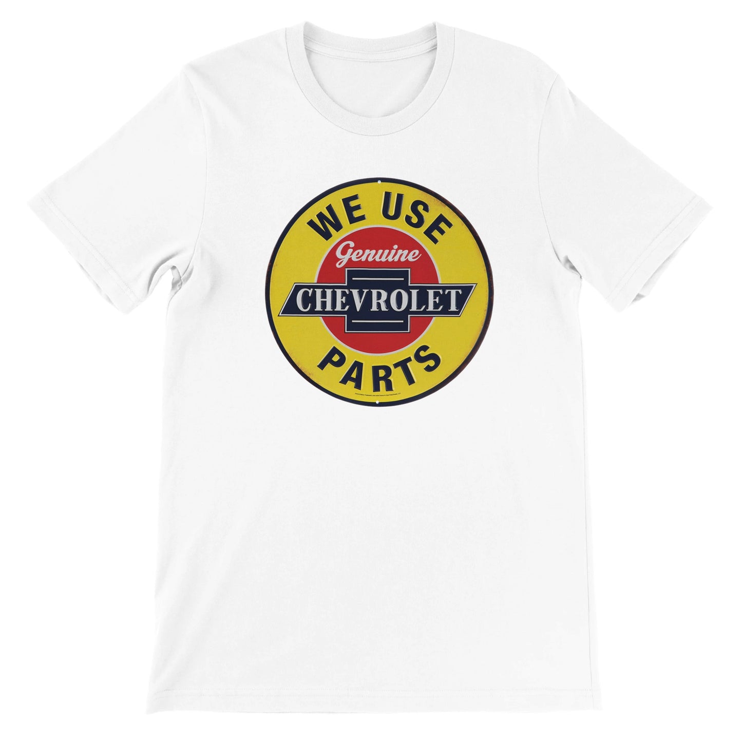 Auto-T-Shirt – Vintage verzerrtes Chevrolet-Schild – Premium-Unisex-T-Shirt