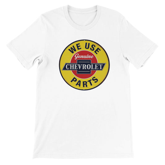 Auto-T-Shirt – Vintage verzerrtes Chevrolet-Schild – Premium-Unisex-T-Shirt