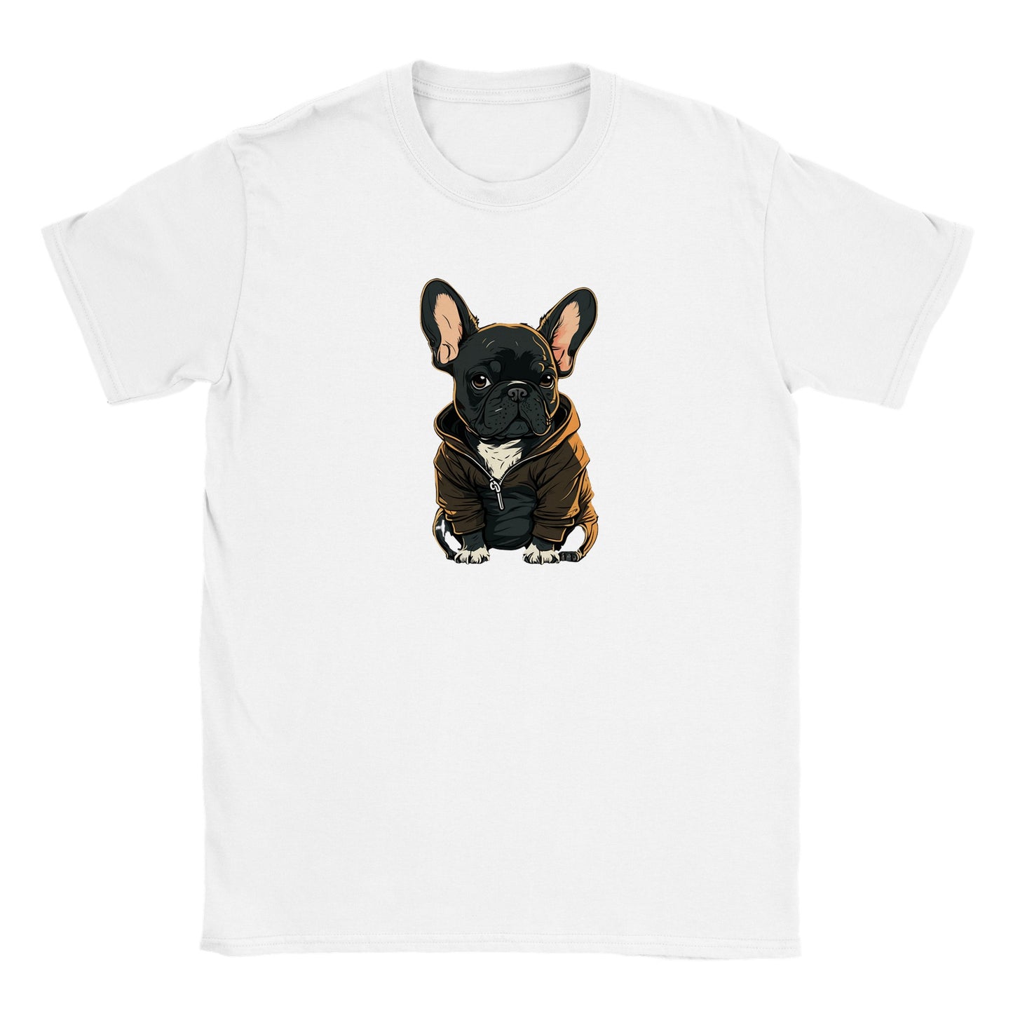 Dog T-shirt - French Bulldog Dark Hoodie Artwork - Classic Kids T-shirt 