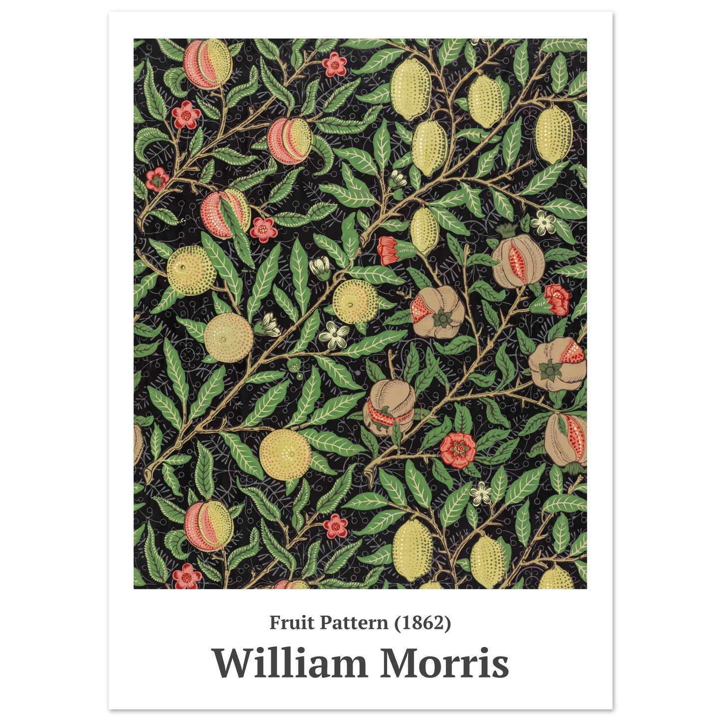 Plakat - Fruit pattern (1862) William Morris - Premium Mat Plakat Papir