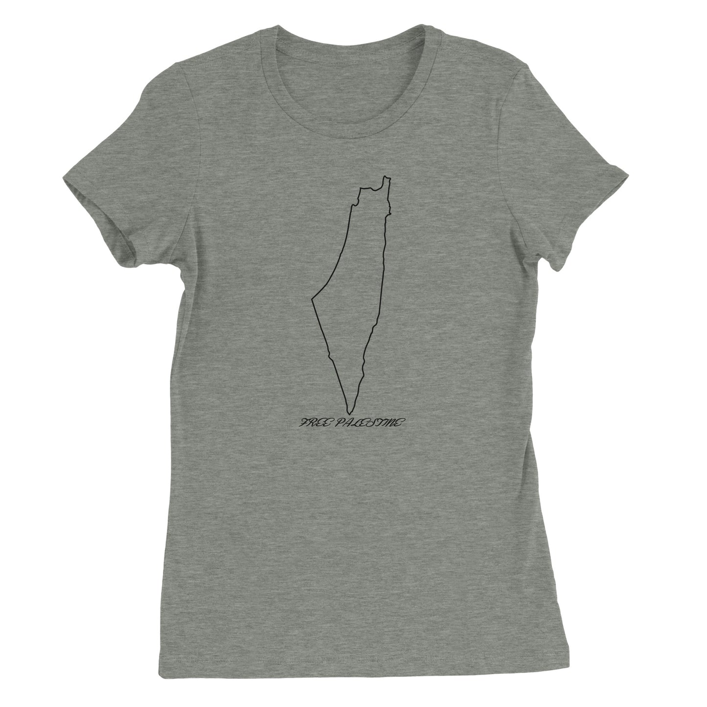 Free Palestine - Outline - Premium Women's T-shirt
