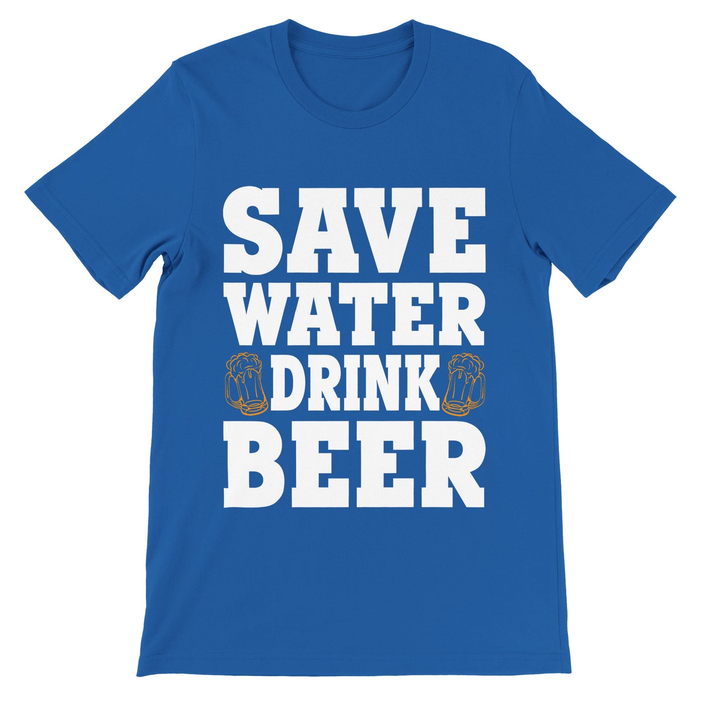 Lustige T-Shirts – Wasser sparen, Bier trinken – Premium-Unisex-T-Shirt 