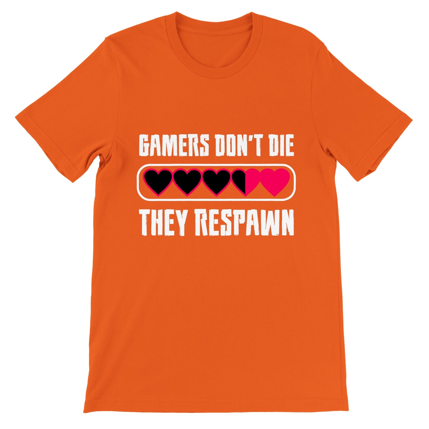 Gaming-T-Shirts – Gamers Dont Die They Respawn – Premium-Unisex-T-Shirt 