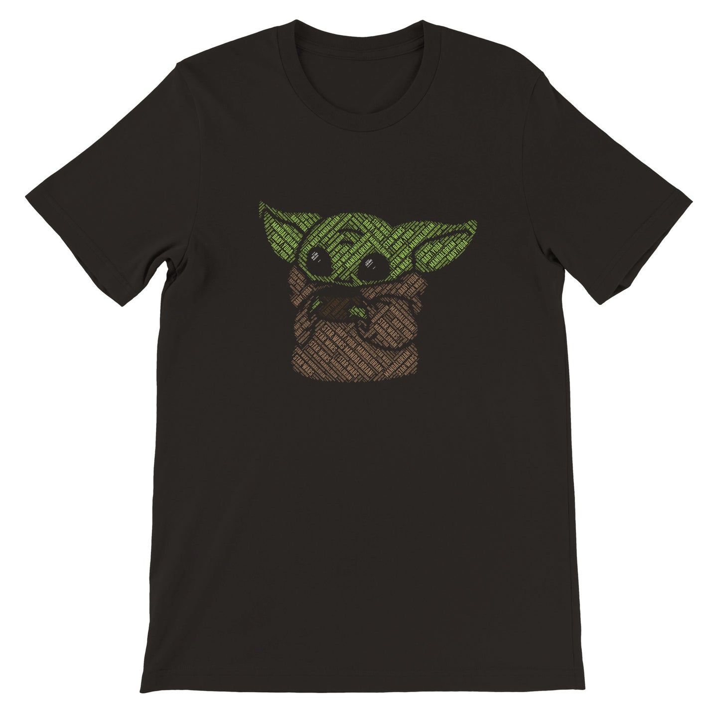 Artwork T-shirt - Baby Yoda Kalligram Artwork - Premium Unisex T-shirt 