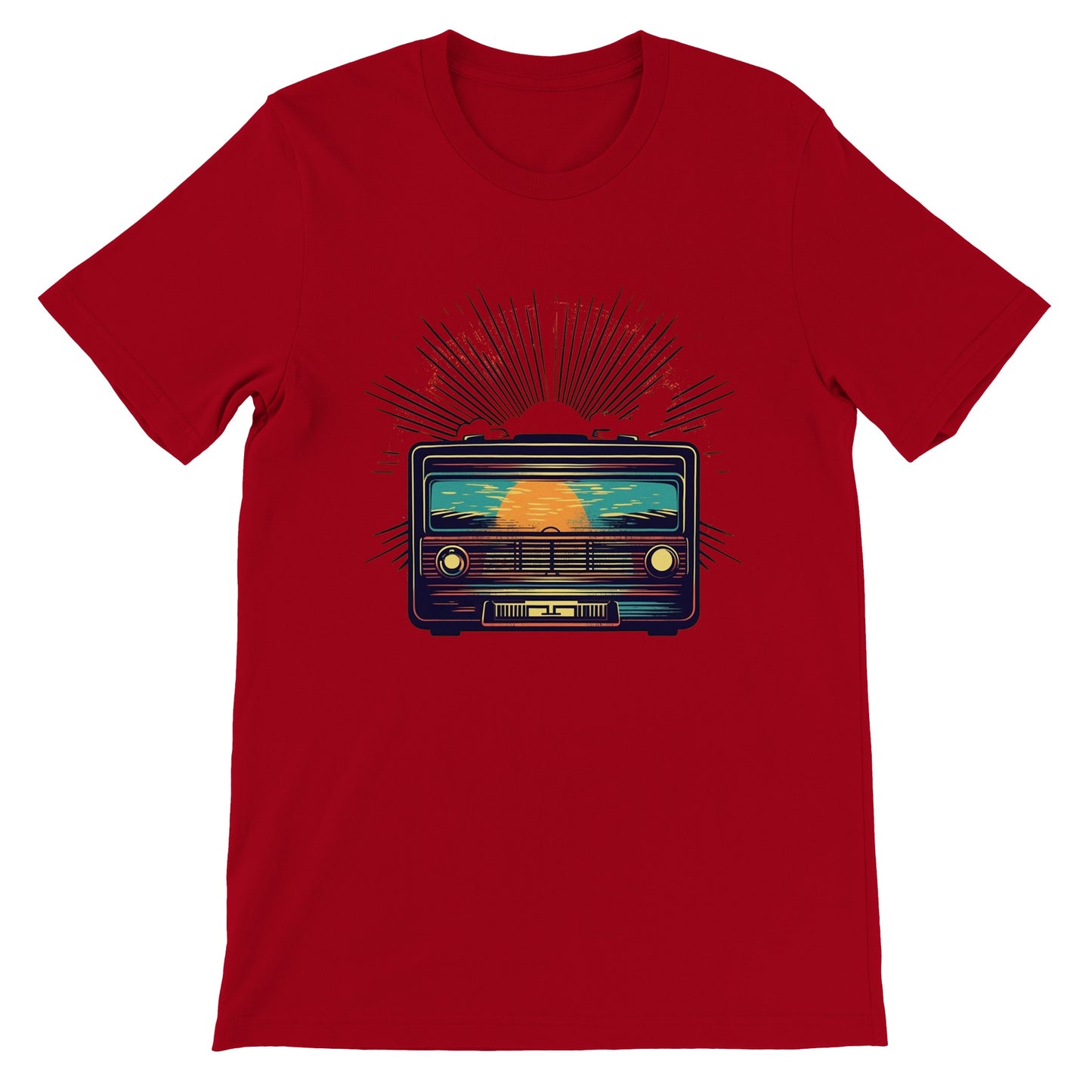 Kunstwerk-T-Shirt – Vintage-Radio-Kunstwerk – Premium-Unisex-T-Shirt 