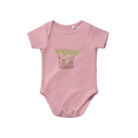 Klassischer Onesie-Babybody – Baby Yoda-Kalligramm-Kunstwerk 