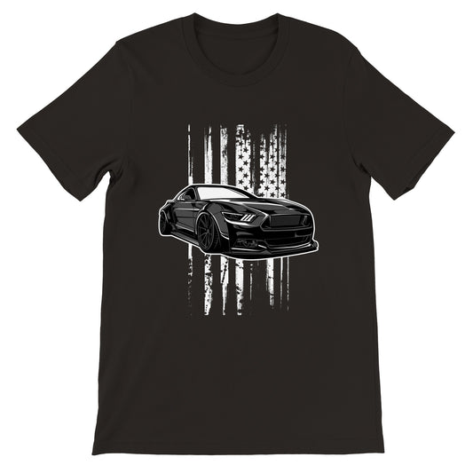 Car T-shirt - The Legendary Mustang - Artwork - Premium Unisex T-shirt