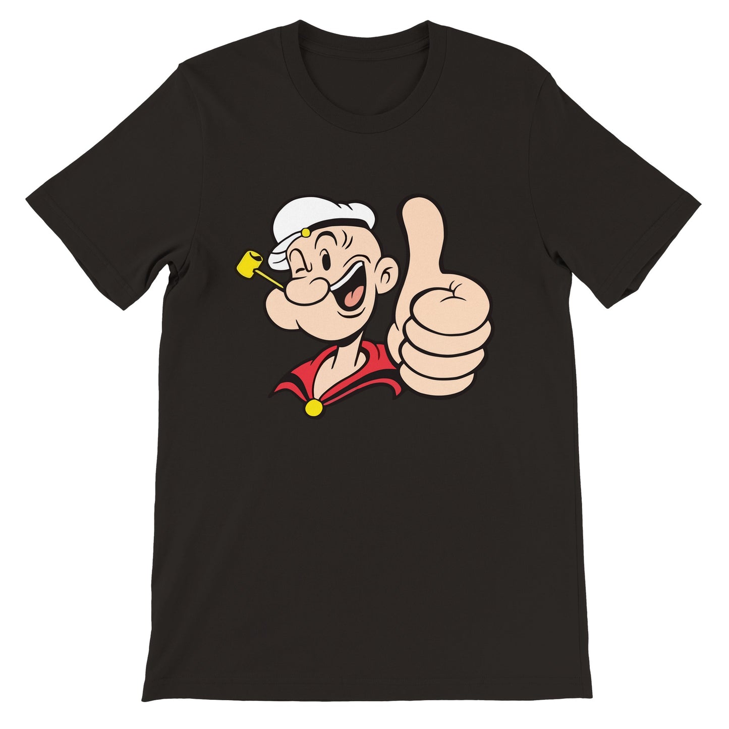 Popeye T-Shirt - Popeye Thumbs Up Artwork - Premium Unisex T-Shirt 