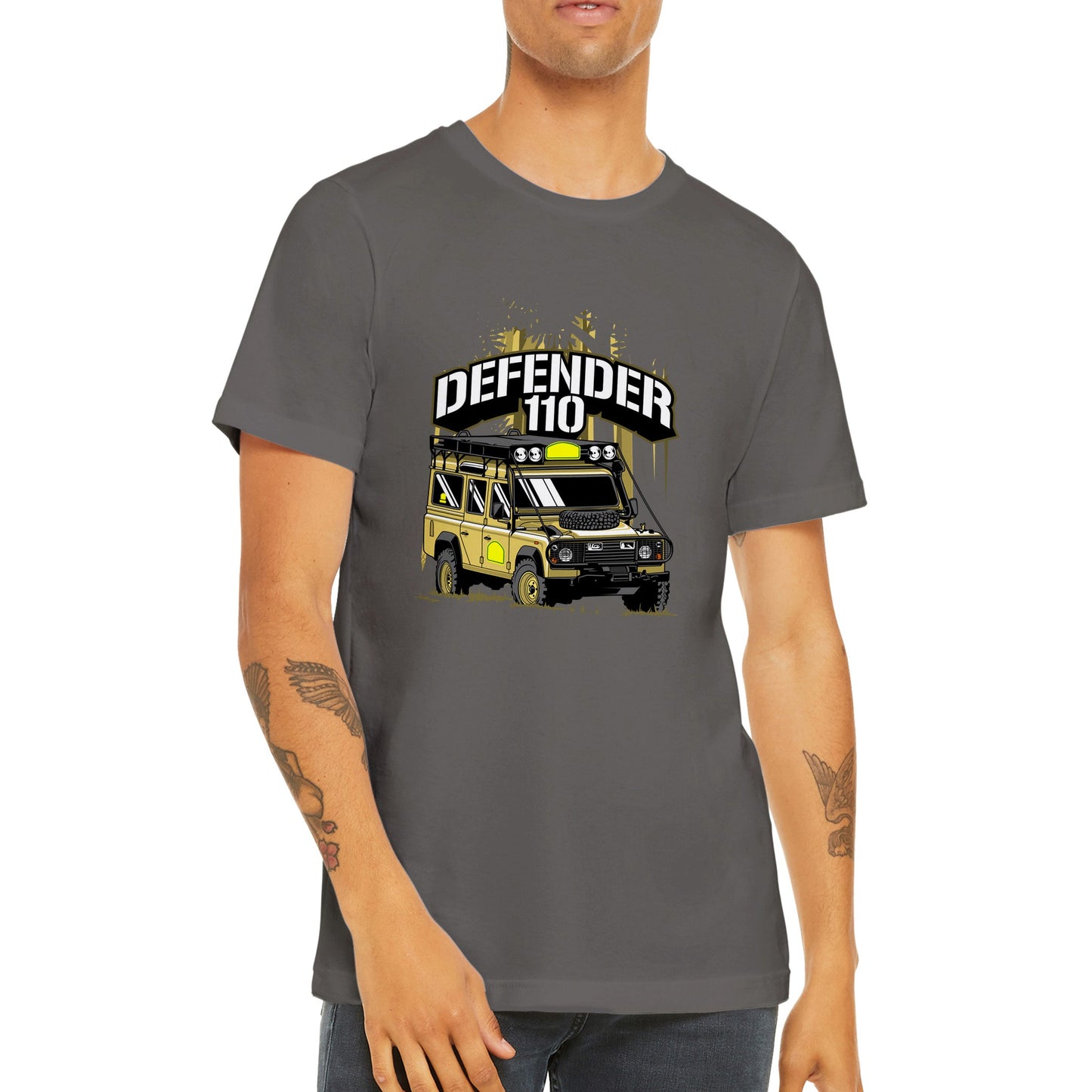 Car T-shirt - The Defender 110 - Artwork - Premium Unisex T-shirt 