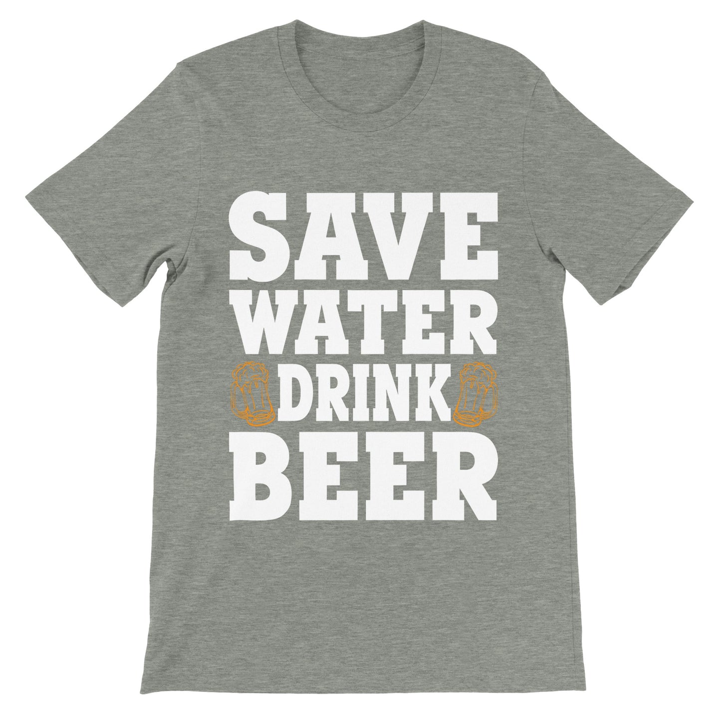 Sjove T-shirts - Save Water Drink Beer - Premium Unisex T-shirt